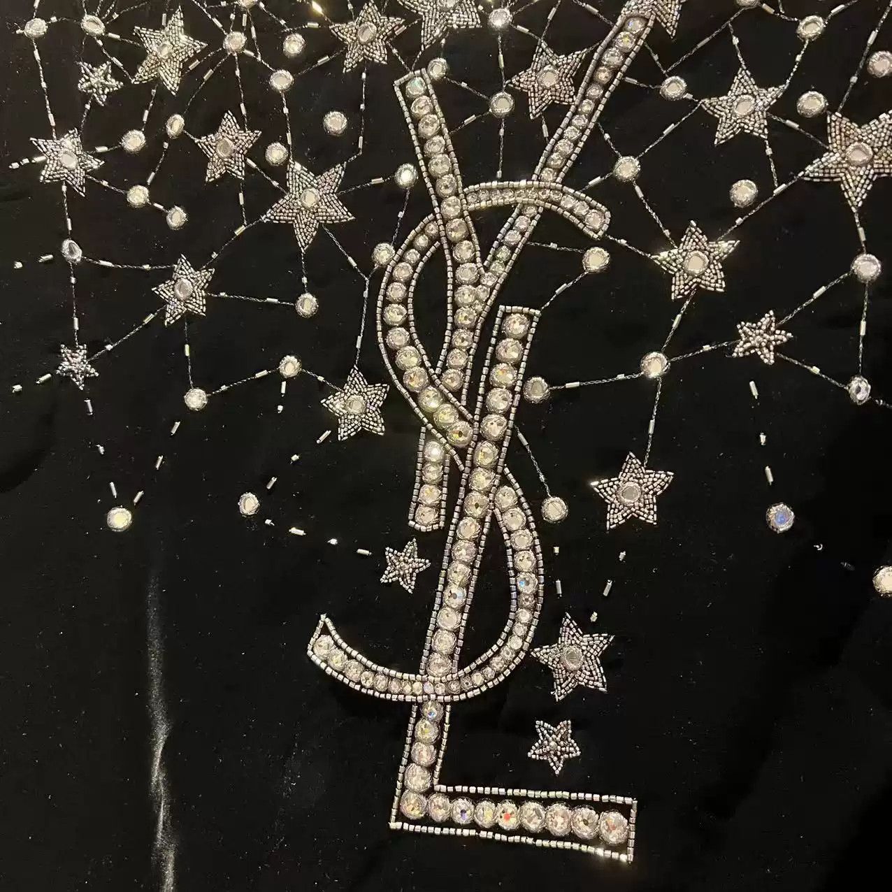 Saint Laurent Paris Saint Laurent Glitter Ysl Velvet Bomber Jacket Size Fr40 Size M / US 6-8 / IT 42-44 - 3 Thumbnail