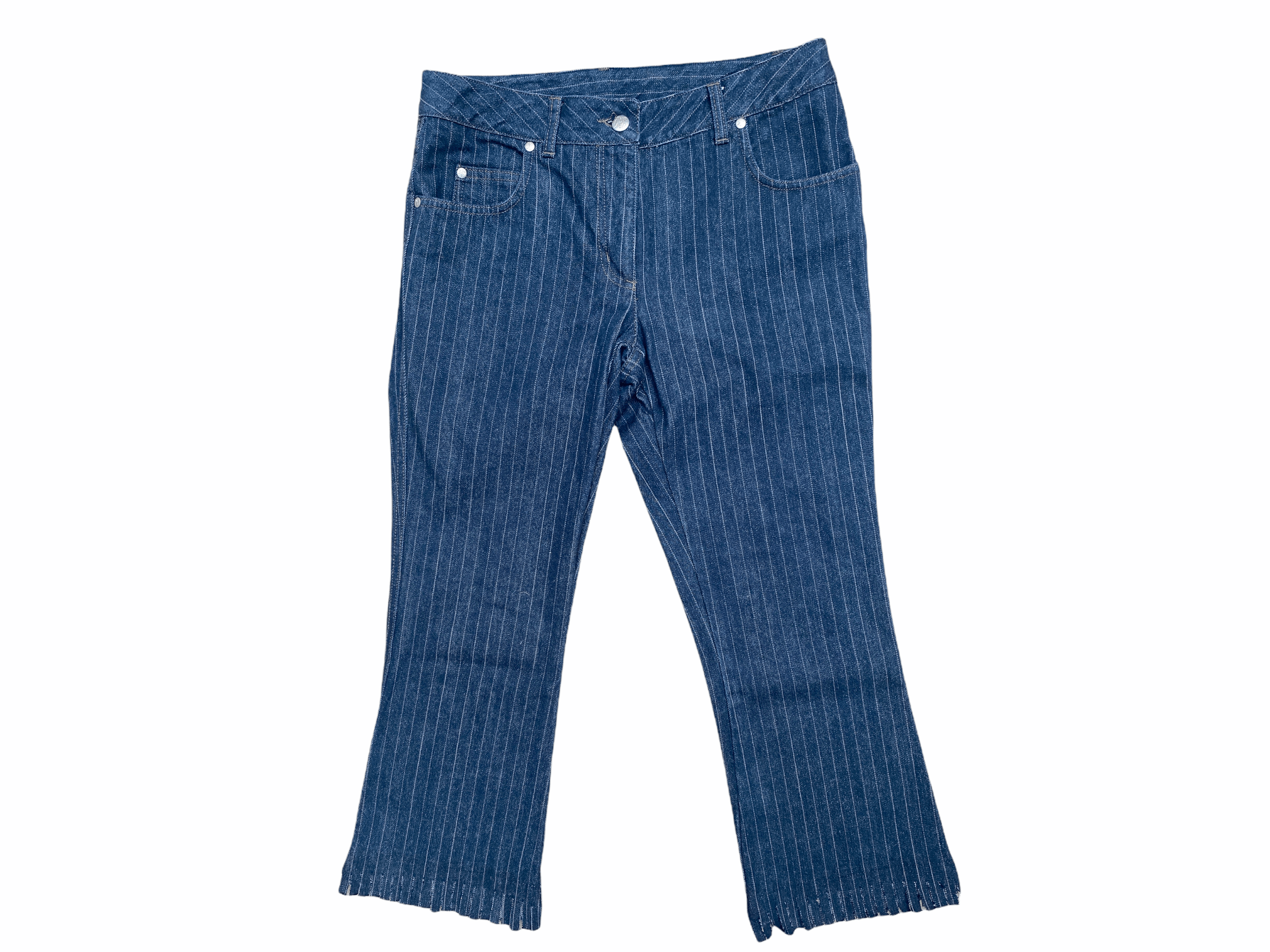 Jean Paul Gaultier JPG Vintage Cropped fringed jeans Size US 28 / EU 44 - 2 Thumbnail