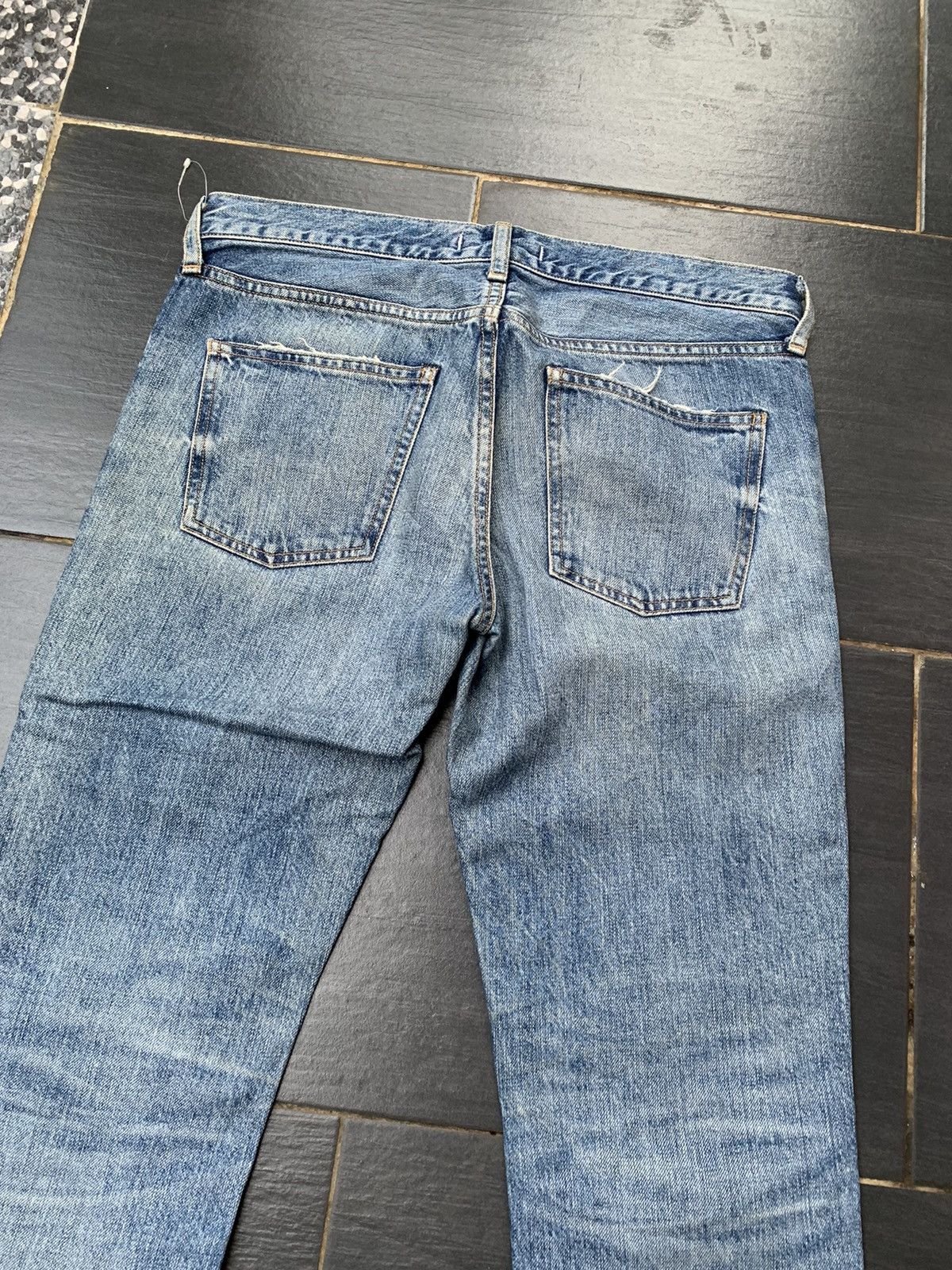 Japanese Brand Red Card Distressed Denim Size US 33 - 12 Thumbnail