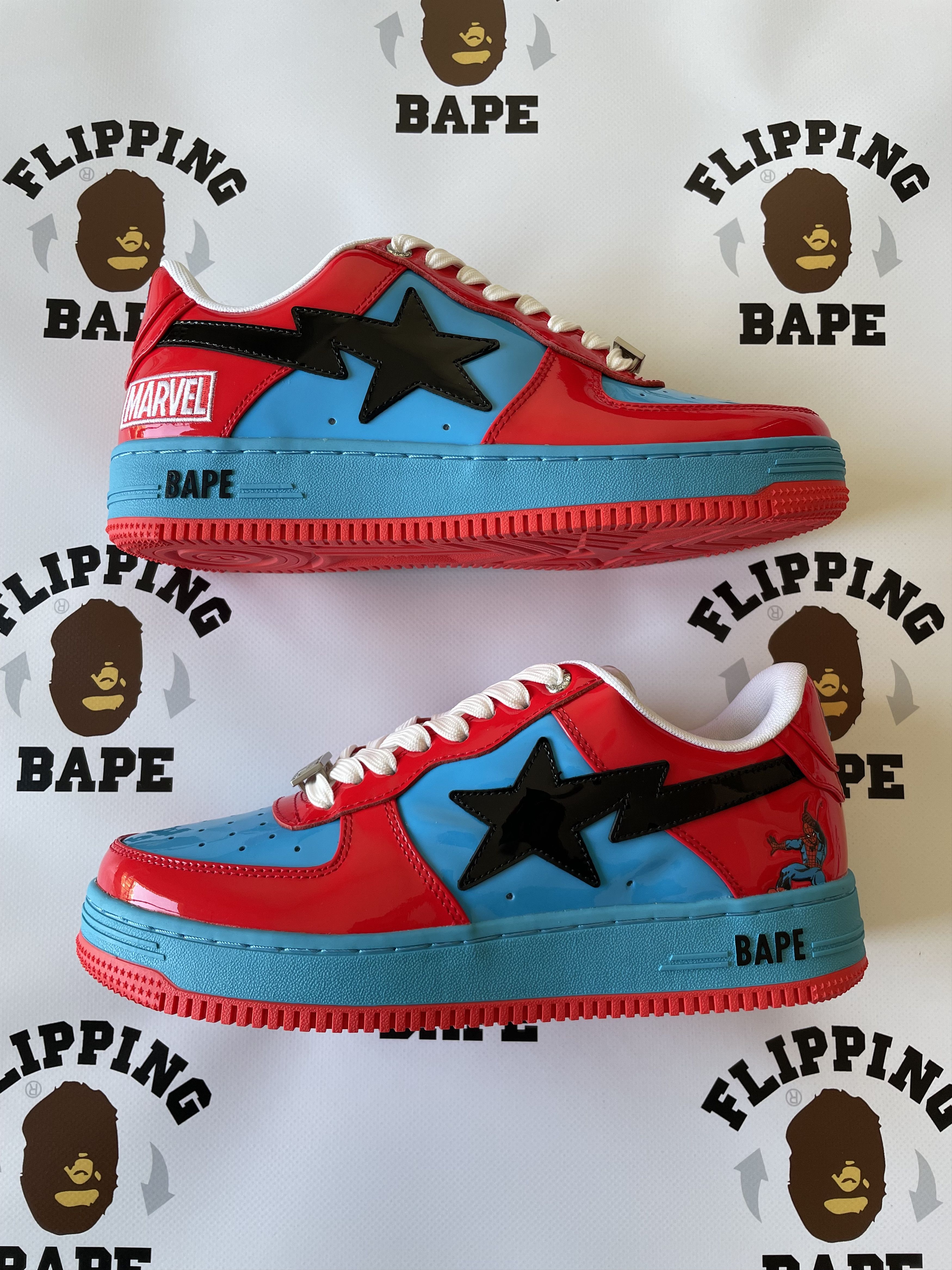 Bape MARVEL BAPE STA SPIDER MAN Size US 7 / EU 40 - 2 Thumbnail