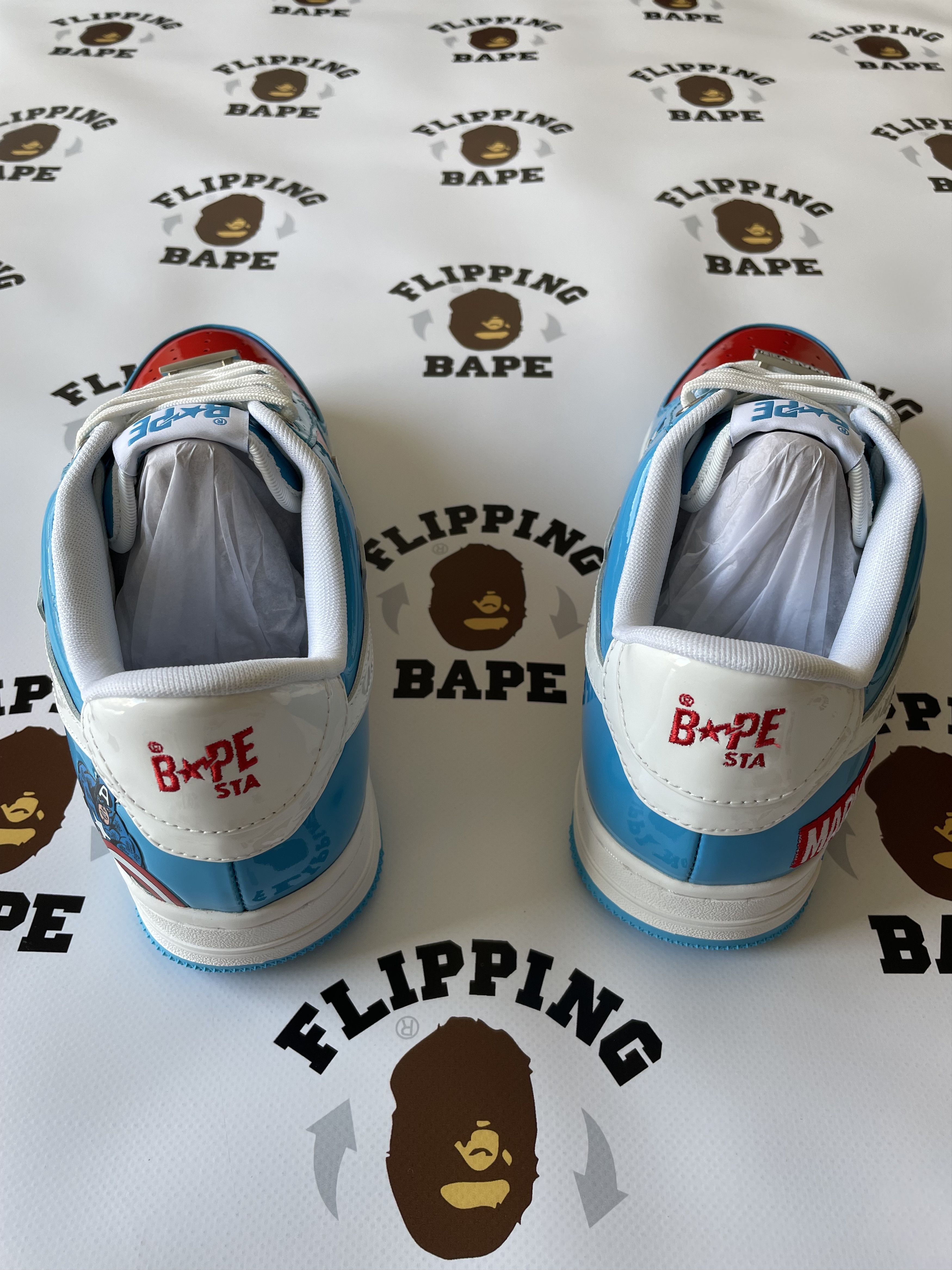 Bape MARVEL BAPE STA CAPTAIN AMERICA Size US 8.5 / EU 41-42 - 5 Thumbnail