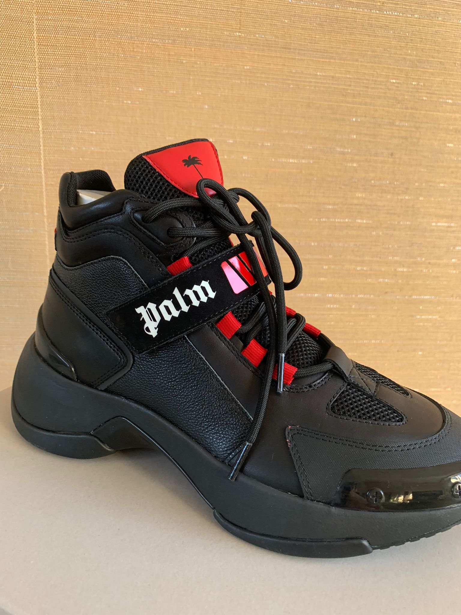 Palm Angels High Recovery Sneakers in Black Red Size US 7 / EU 40 - 9 Thumbnail