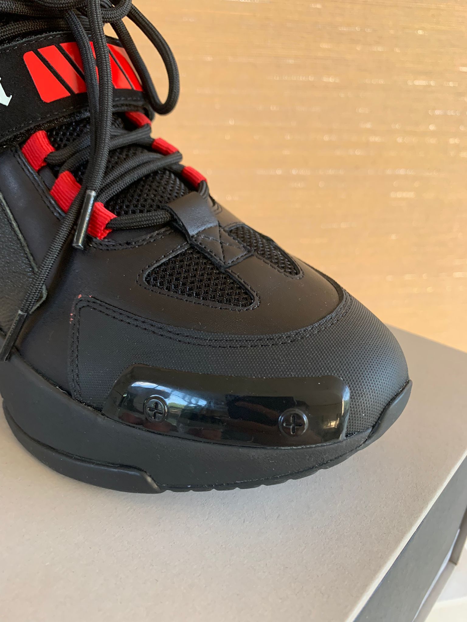 Palm Angels High Recovery Sneakers in Black Red Size US 7 / EU 40 - 12 Thumbnail
