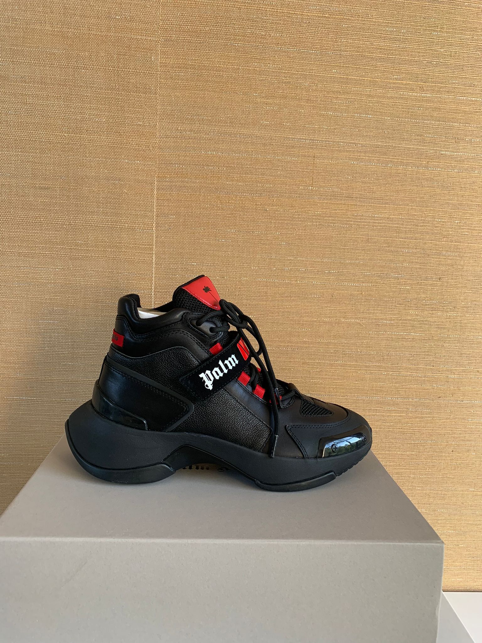 Palm Angels High Recovery Sneakers in Black Red Size US 7 / EU 40 - 2 Thumbnail
