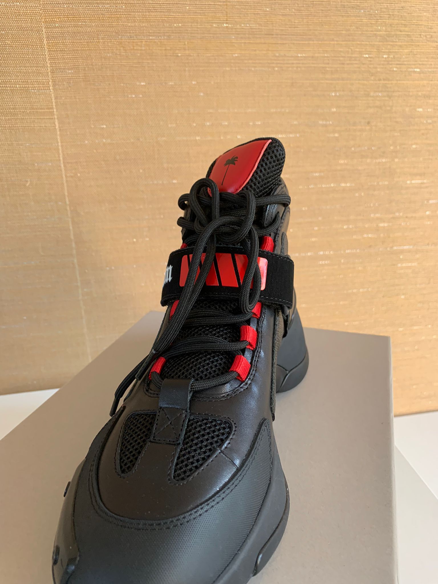 Palm Angels High Recovery Sneakers in Black Red Size US 7 / EU 40 - 6 Thumbnail
