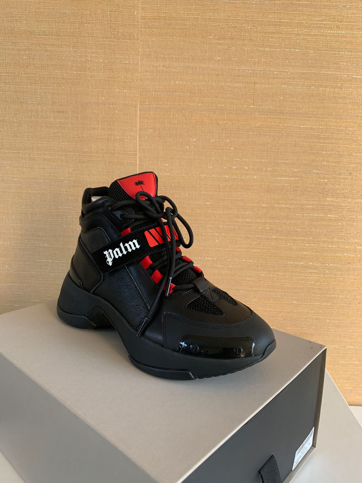 Palm Angels High Recovery Sneakers in Black Red Size US 7 / EU 40 - 3 Thumbnail
