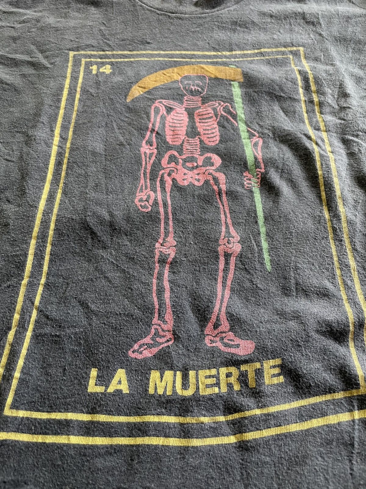 Mexicana Vintage “La Muerte” Mexican skull Loteria T-Shirt stedman Size US M / EU 48-50 / 2 - 3 Thumbnail