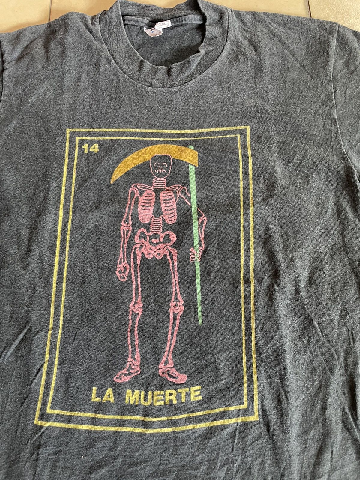 Mexicana Vintage “La Muerte” Mexican skull Loteria T-Shirt stedman Size US M / EU 48-50 / 2 - 2 Thumbnail
