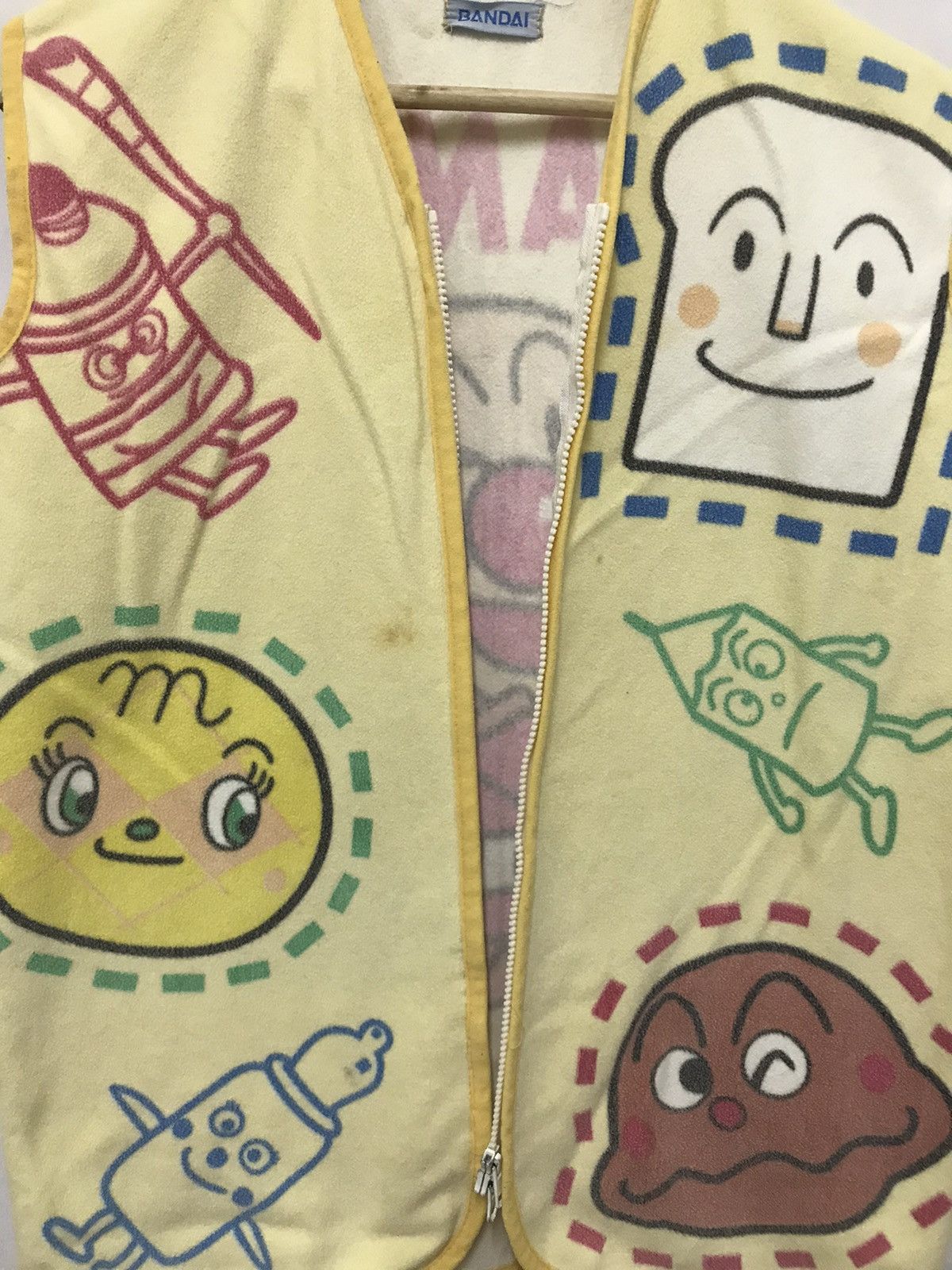 Anime × Japanese Brand Vintage Bandai Anpanman Japan Anime Full Print Fleece Vest Size US S / EU 44-46 / 1 - 3 Thumbnail