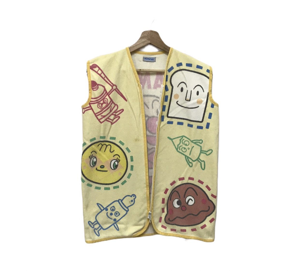 Anime × Japanese Brand Vintage Bandai Anpanman Japan Anime Full Print Fleece Vest Size US S / EU 44-46 / 1 - 2 Thumbnail