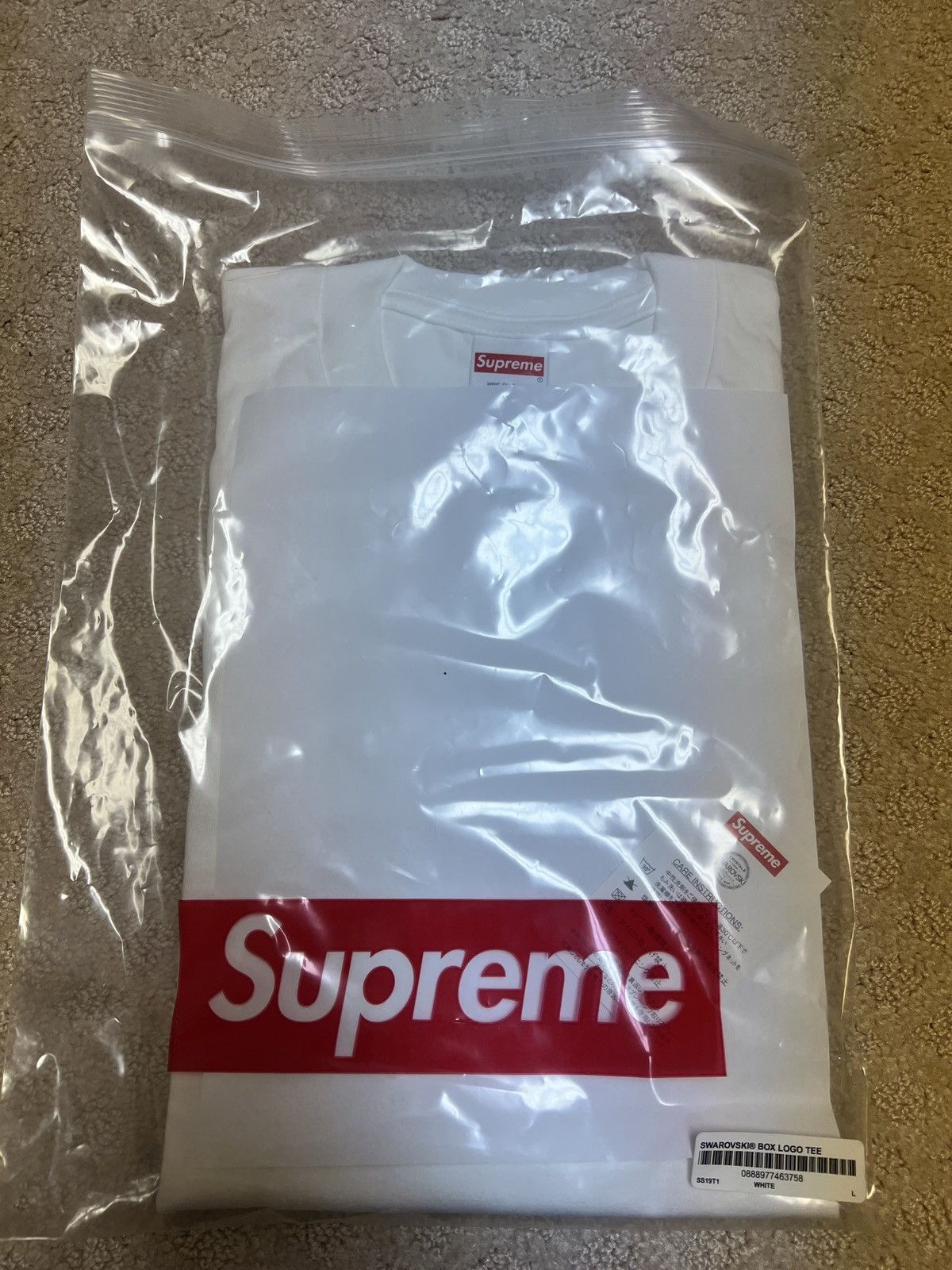 Supreme × Swarovski Swarovski Box Logo Tee Size US L / EU 52-54 / 3 - 2 Thumbnail