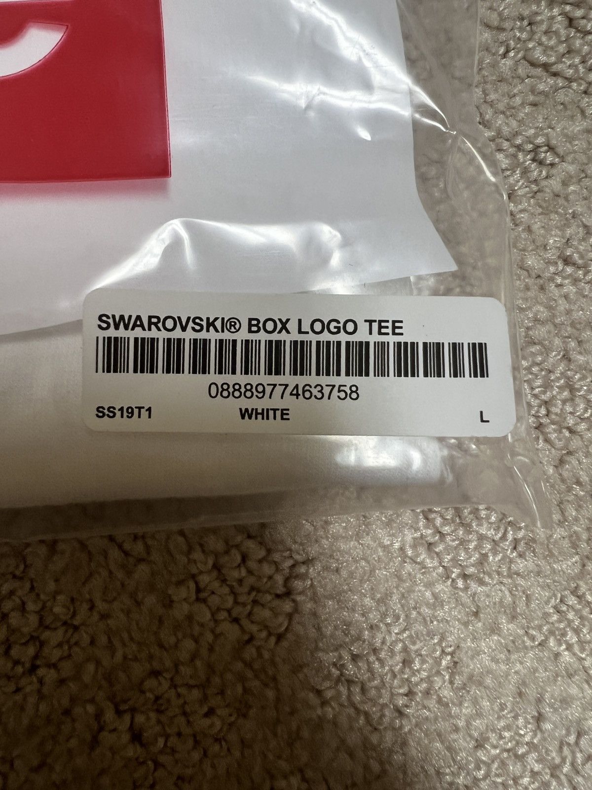 Supreme × Swarovski Swarovski Box Logo Tee Size US L / EU 52-54 / 3 - 3 Thumbnail