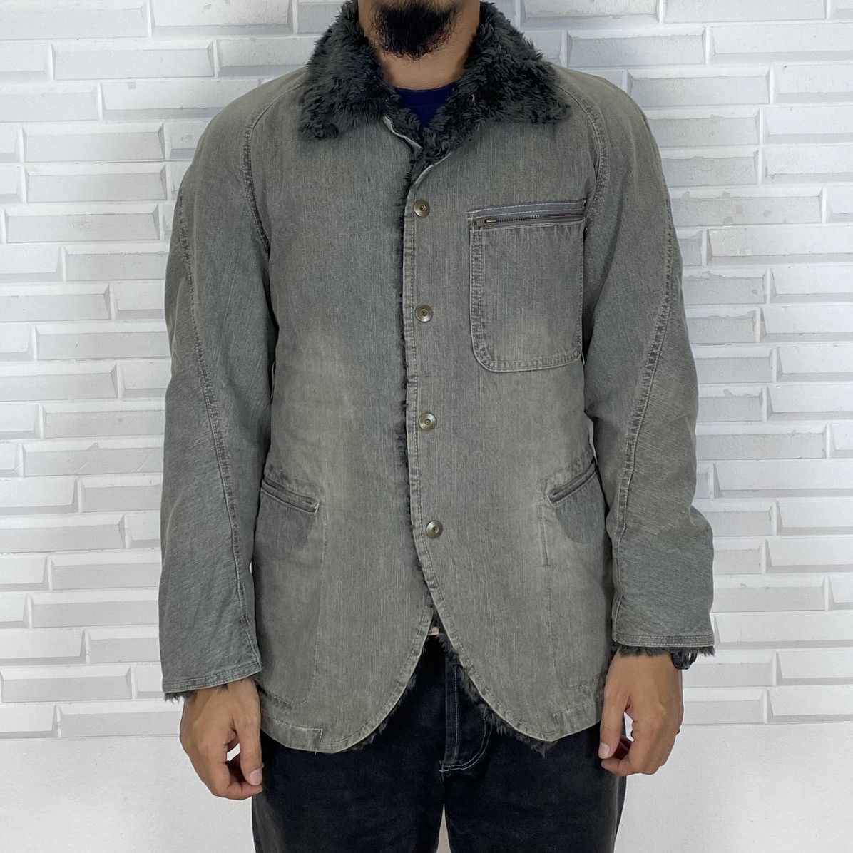 Comme Ca Ism Comme Ca Ism Denim Sherpa Jacket Size US S / EU 44-46 / 1 - 1 Thumbnail