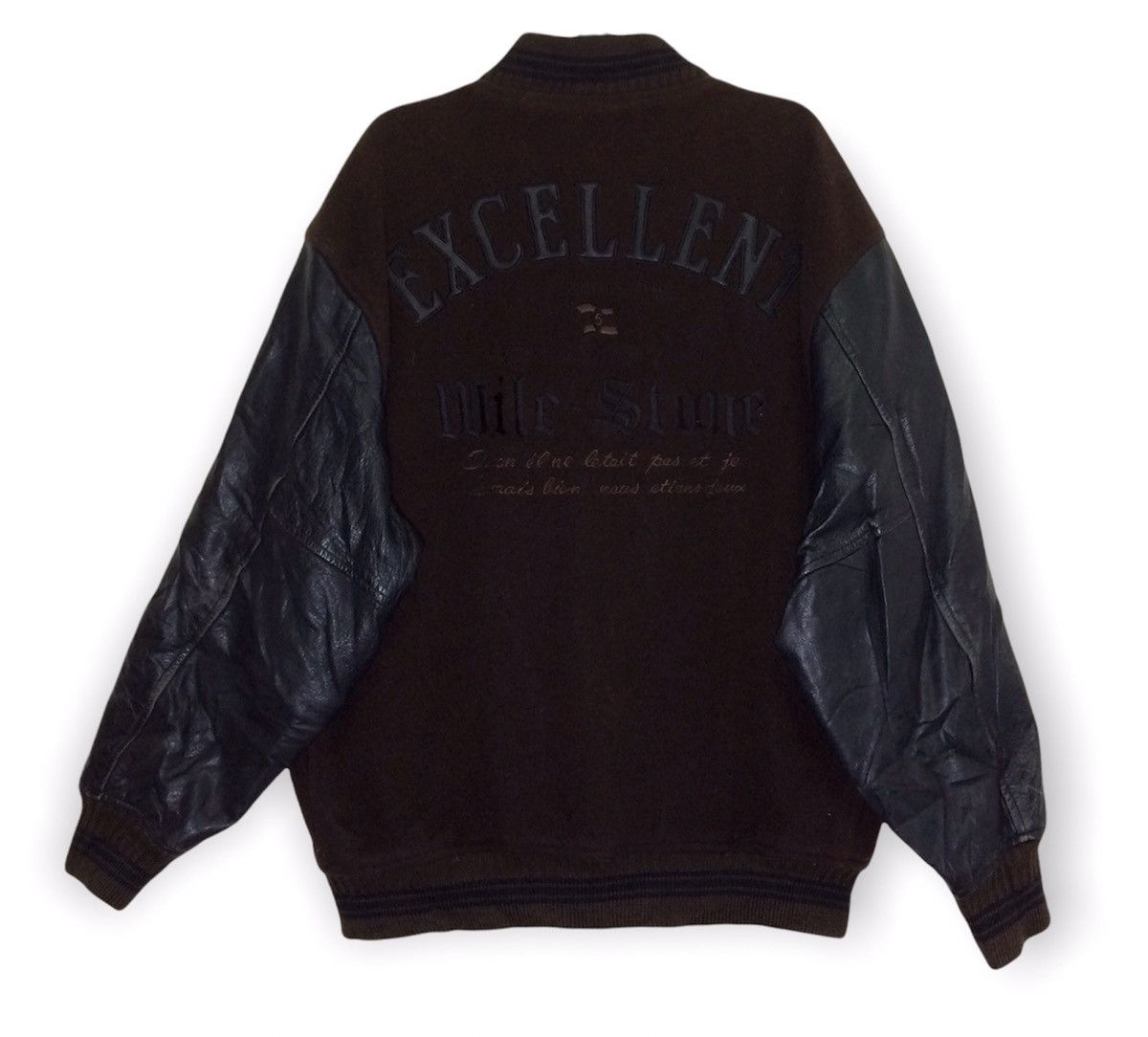 Milestone Mile-Stone Jeff Hamilton Wool Leather Varsity Bomber Jacket Size US M / EU 48-50 / 2 - 3 Thumbnail