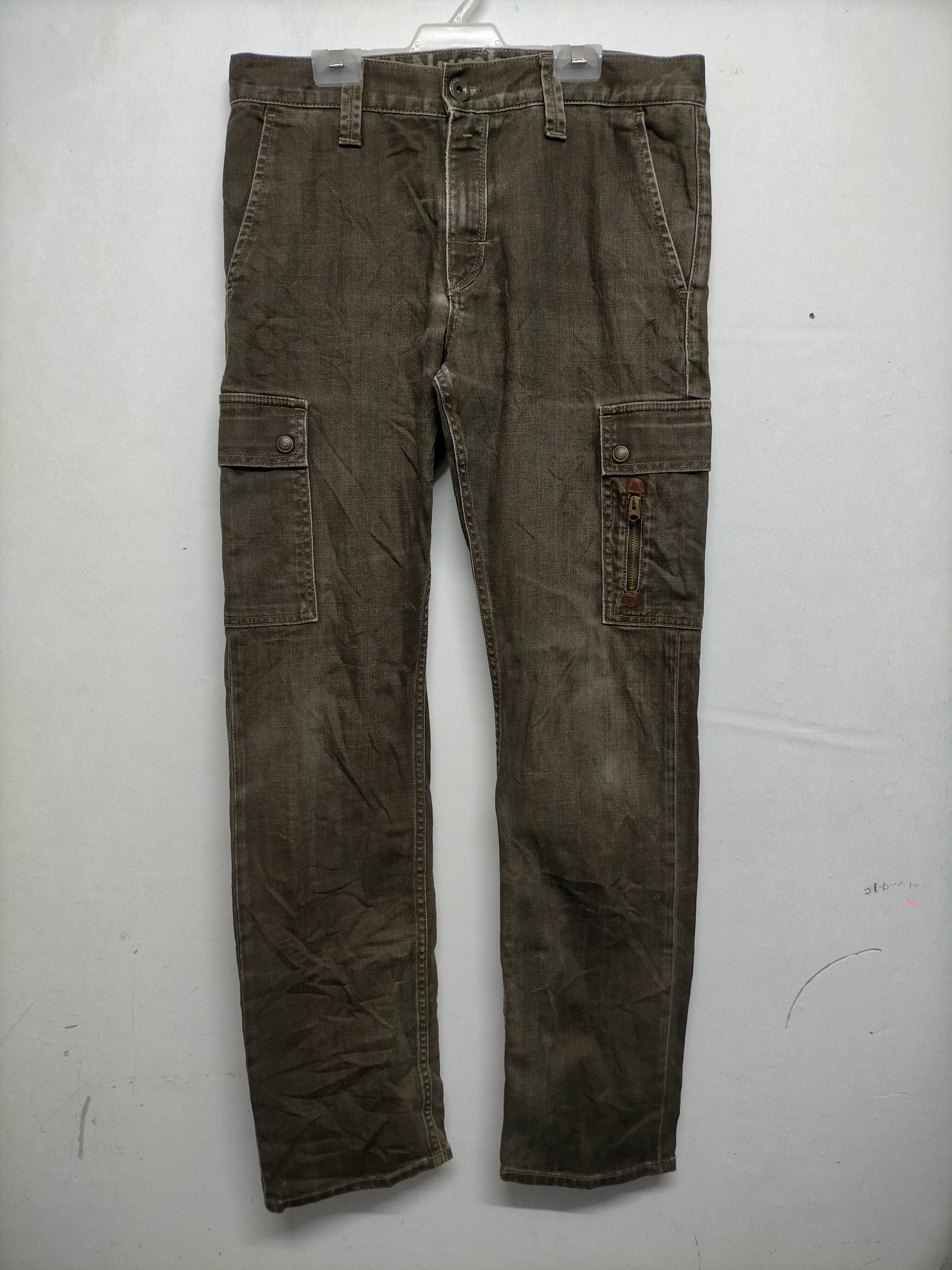Hysteric Glamour Back Number Cargo Pants Denim Size US 33 - 8 Thumbnail