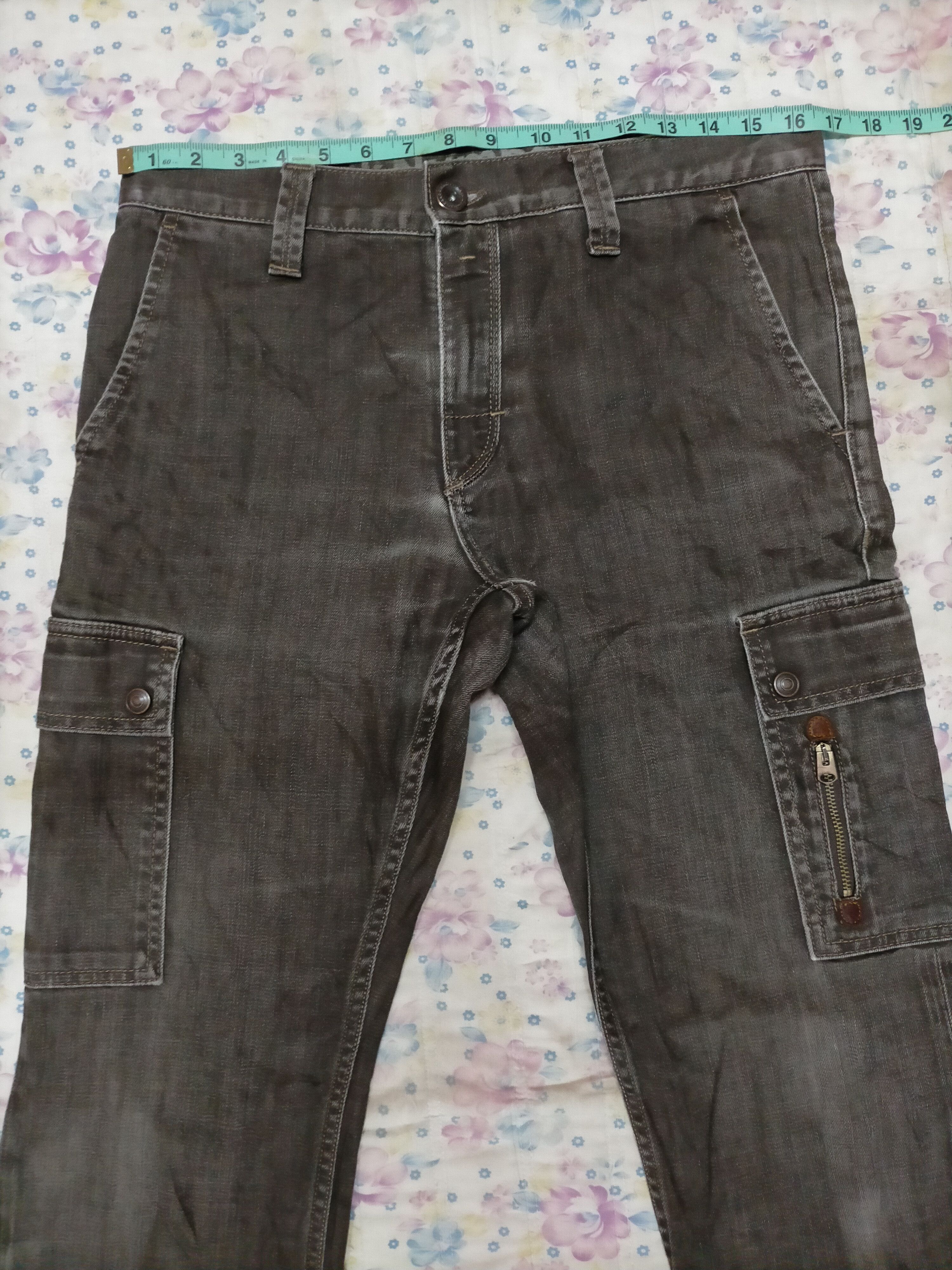 Hysteric Glamour Back Number Cargo Pants Denim Size US 33 - 17 Thumbnail