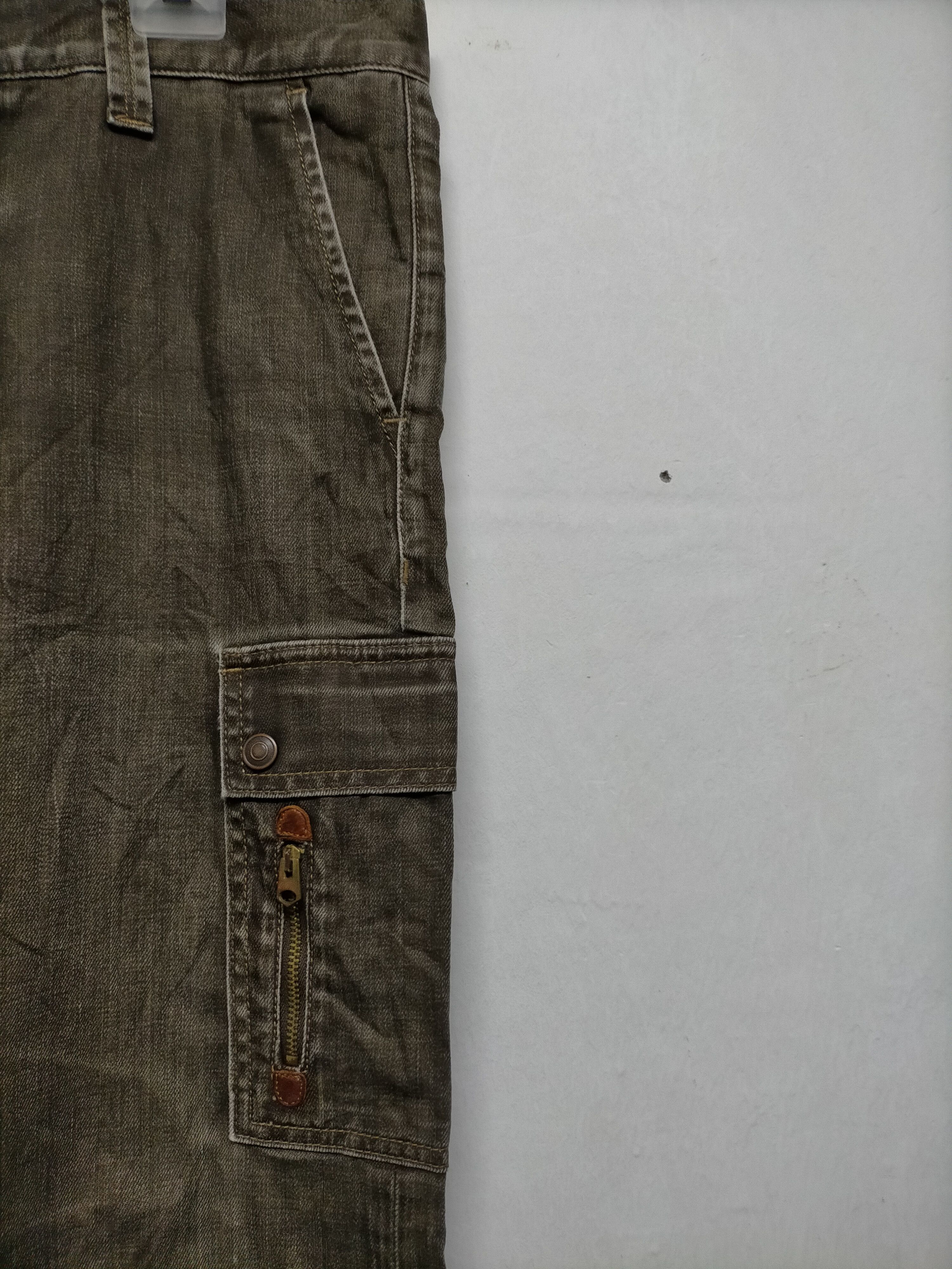 Hysteric Glamour Back Number Cargo Pants Denim Size US 33 - 12 Thumbnail