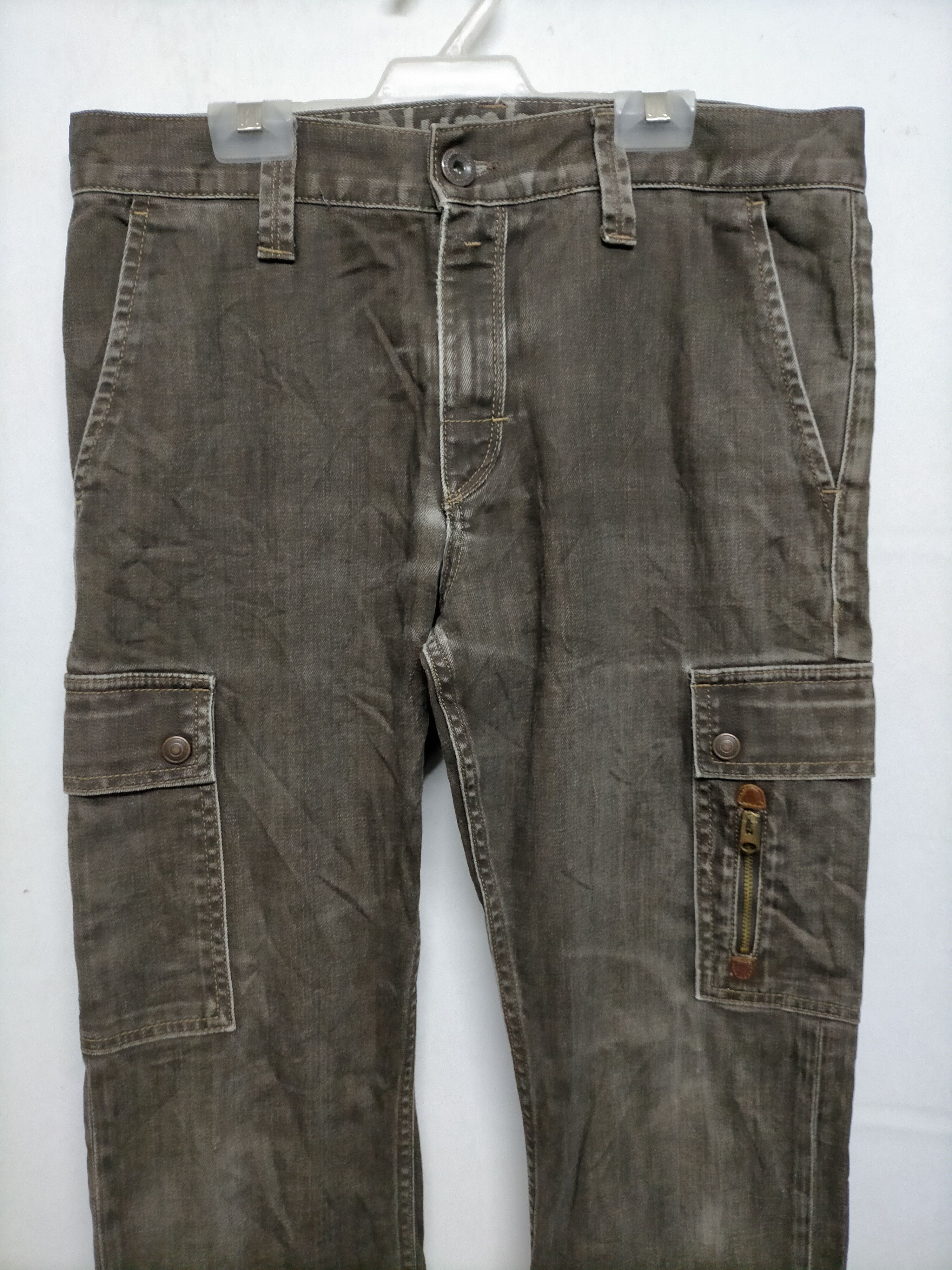Hysteric Glamour Back Number Cargo Pants Denim Size US 33 - 9 Thumbnail