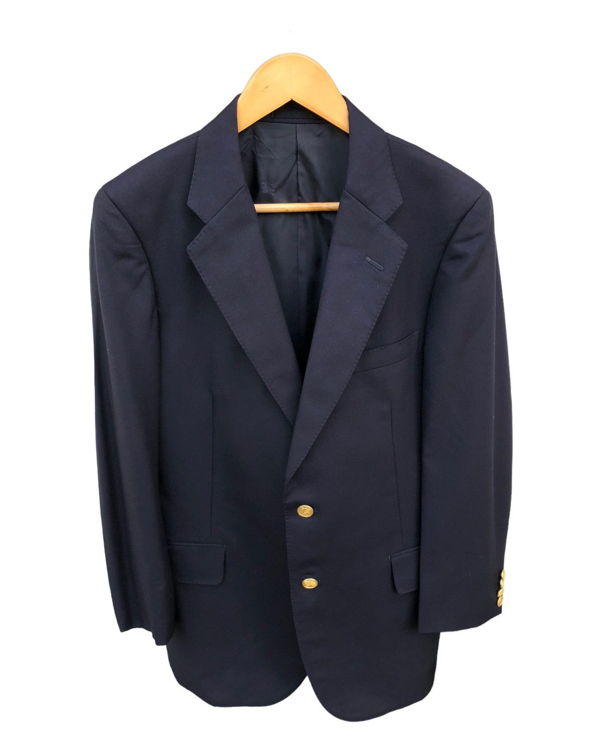 image of Vintage Burberry Prorsum Tasmania Wool Blazer in Navy Blue, Men's (Size Medium)