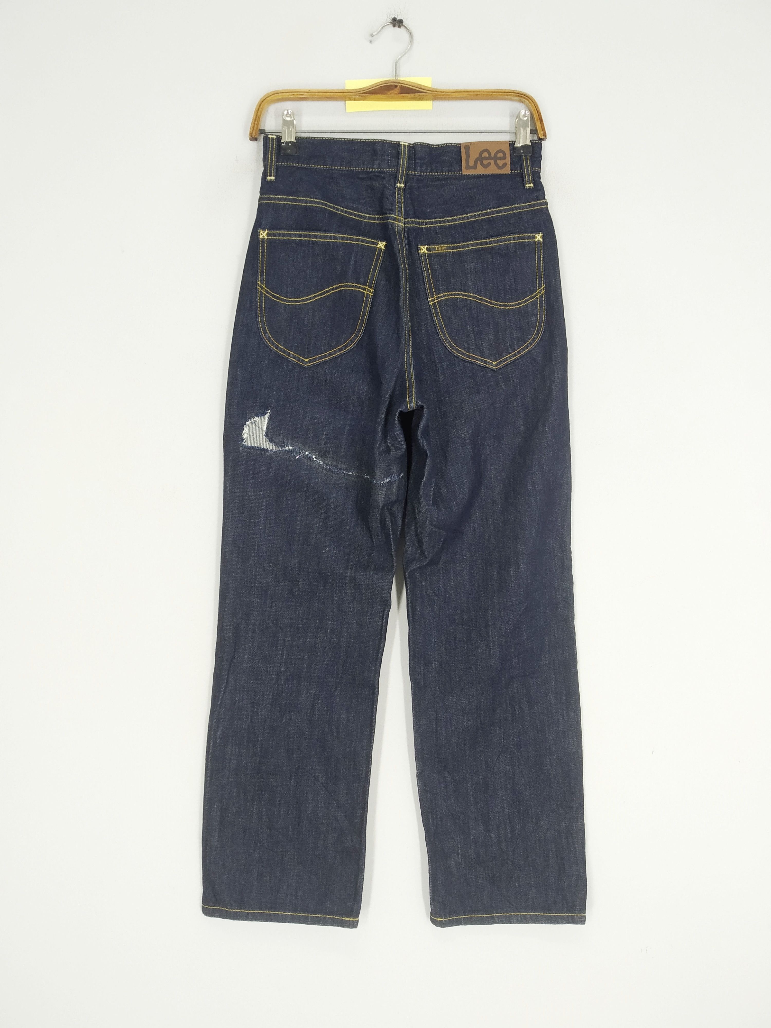 Indigo Size 27 Vintage Lee Indigo Blue Reconstruct Denim Jeans Size US 27 - 2 Thumbnail