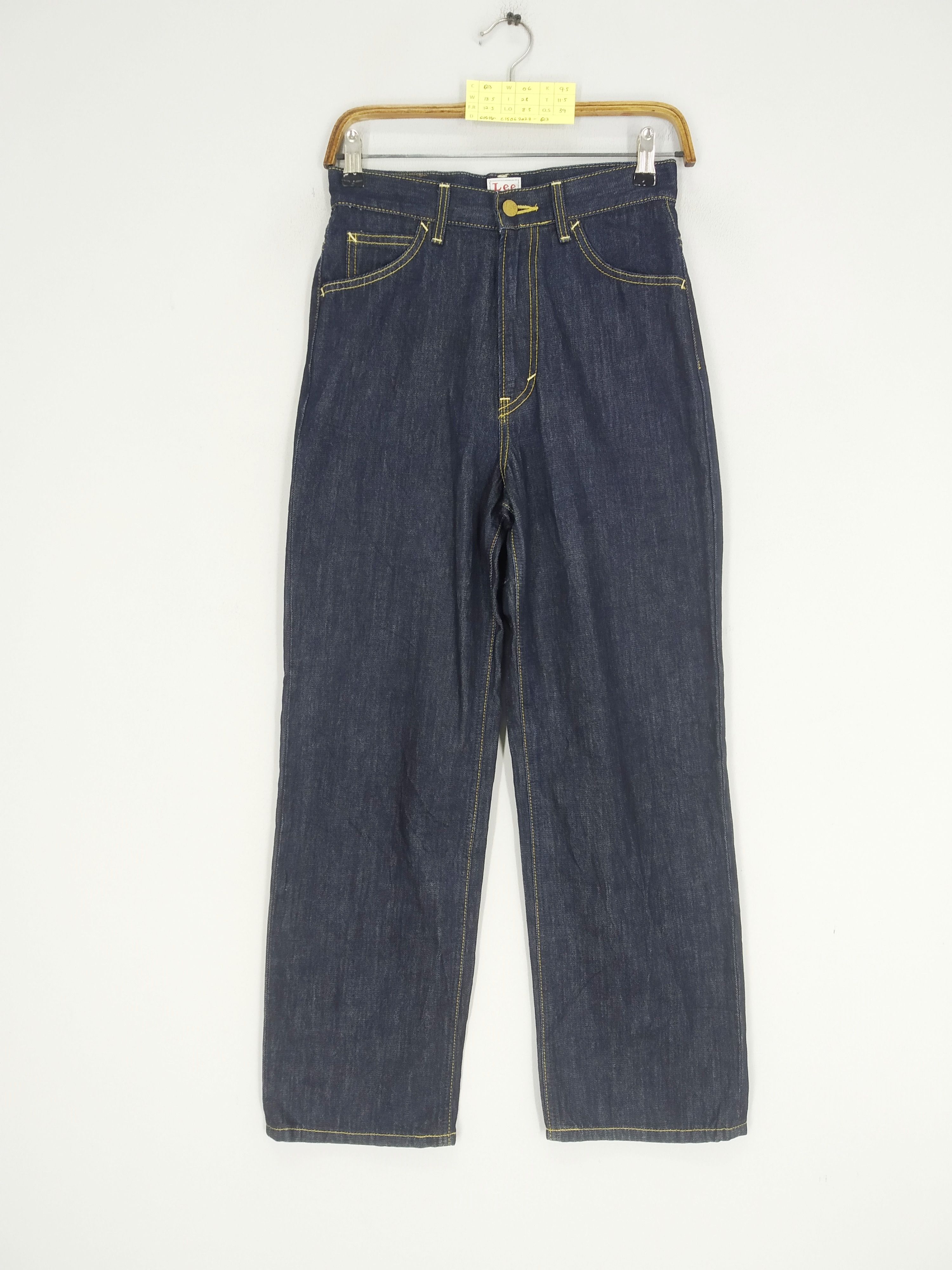 Indigo Size 27 Vintage Lee Indigo Blue Reconstruct Denim Jeans Size US 27 - 1 Thumbnail