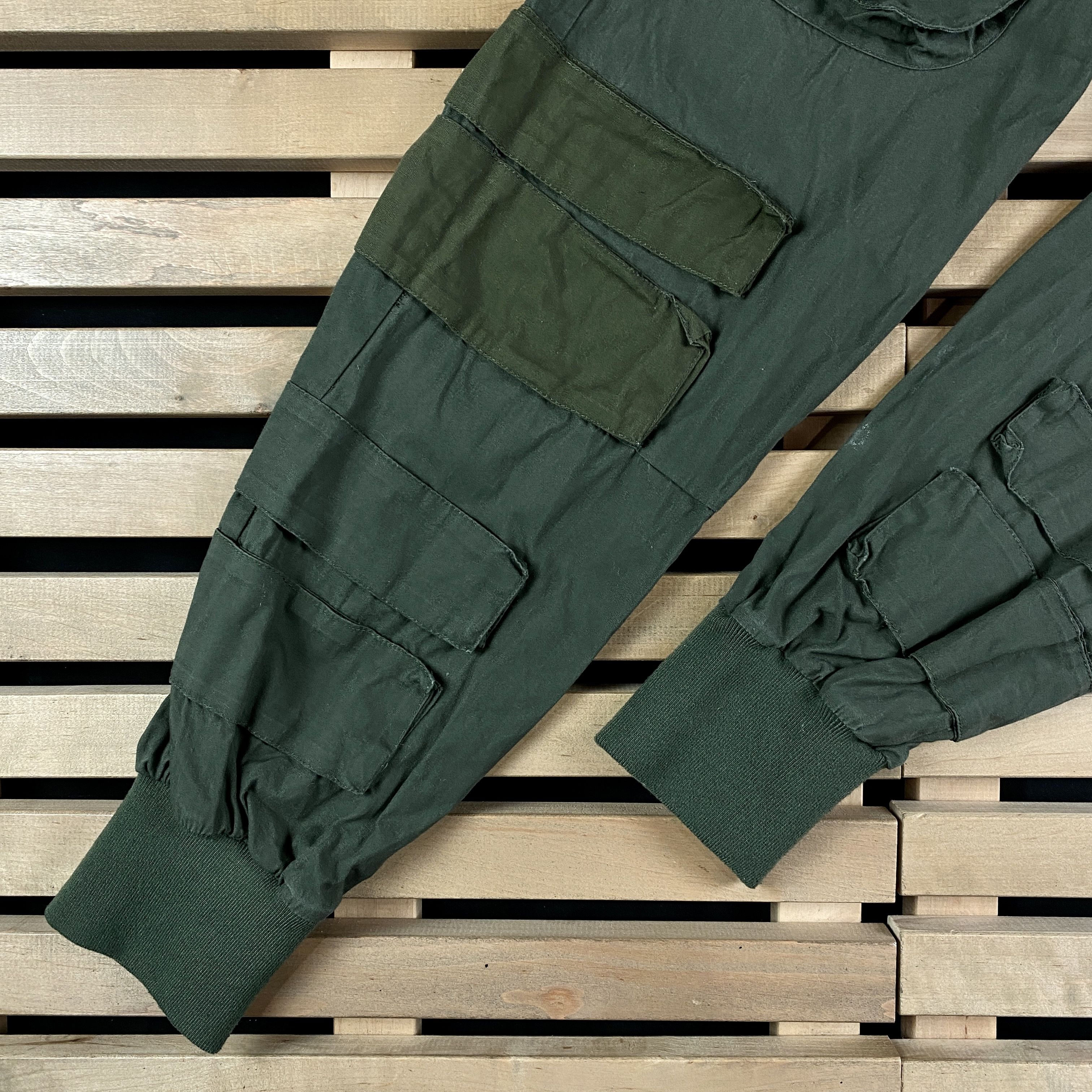 Japanese Brand Mens Cargo Pants Sixth June Paris Size L Green Mulipocked Size US 33 - 3 Thumbnail