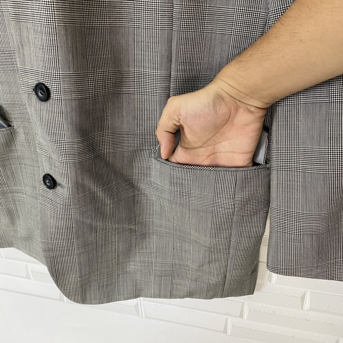 Lancel 🔥LAST PRICE🔥 Lancel Gingham Houndstooth Blazer Size 48R - 10 Thumbnail