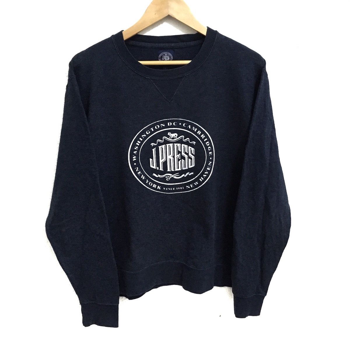 J. Press × Japanese Brand × Vintage VINTAGE J PRESS BIG LOGO CREWNECK SWEATSHIRT PULLOVER Size US M / EU 48-50 / 2 - 1 Thumbnail