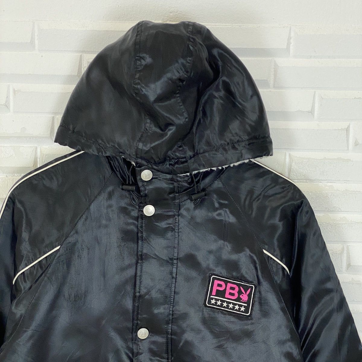 Japanese Brand Playboy Back Big Logo Long Sherpa Inside Jacket Size US L / EU 52-54 / 3 - 5 Thumbnail