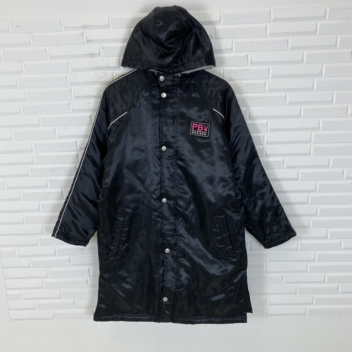 Japanese Brand Playboy Back Big Logo Long Sherpa Inside Jacket Size US L / EU 52-54 / 3 - 3 Thumbnail
