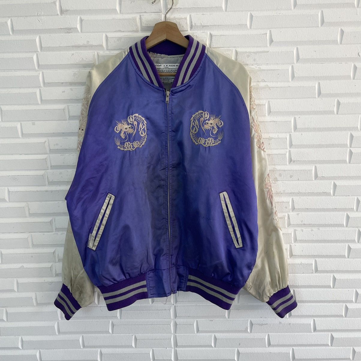 Japanese Dragon Embroidered Yokosuka Japan Bomber