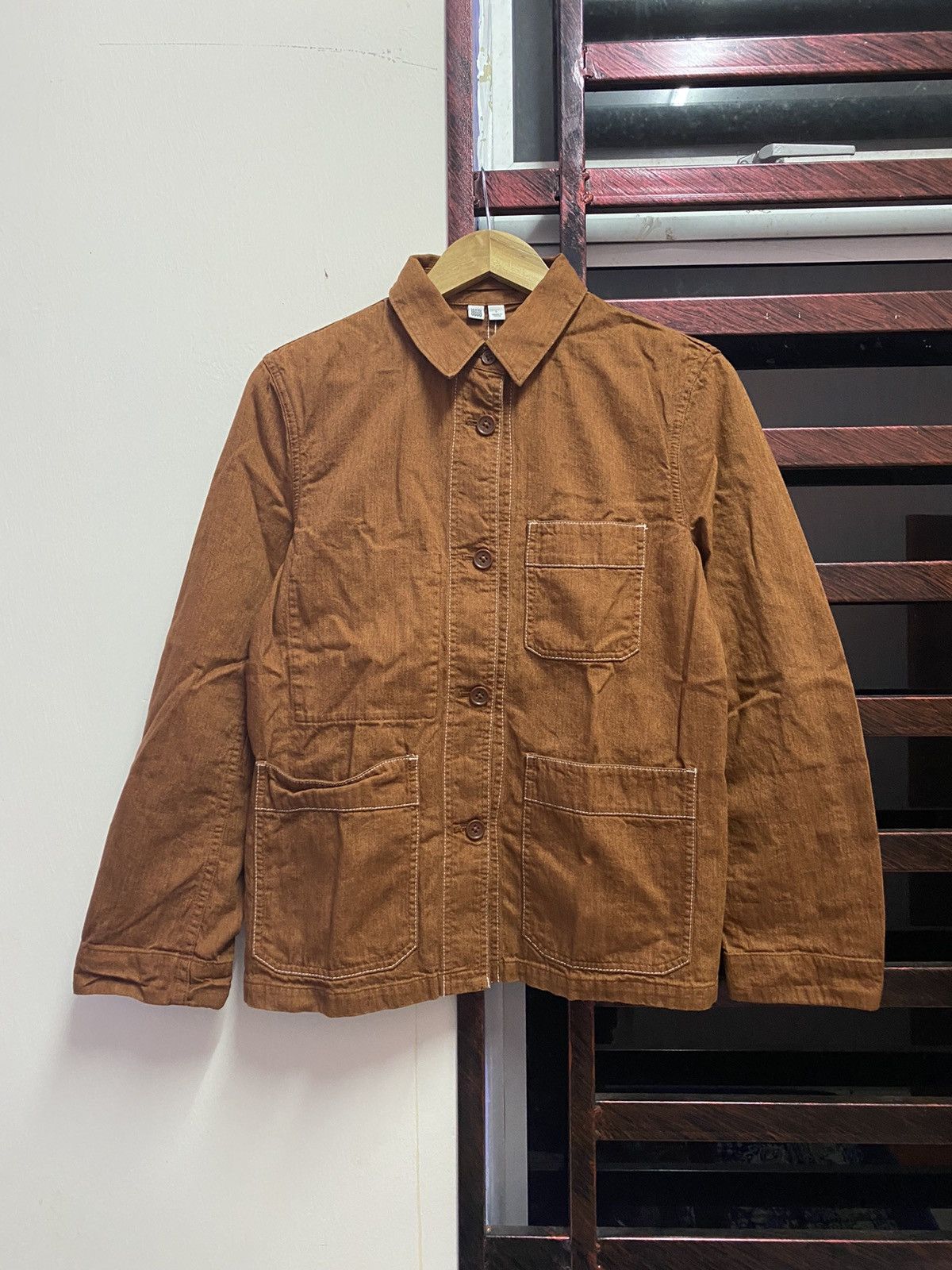 Uniqlo 🔥 Baggy Jacket 🔥 Uniqlo X Christophe Lemaire Brown Jacket Size L / US 10 / IT 46 - 2 Thumbnail
