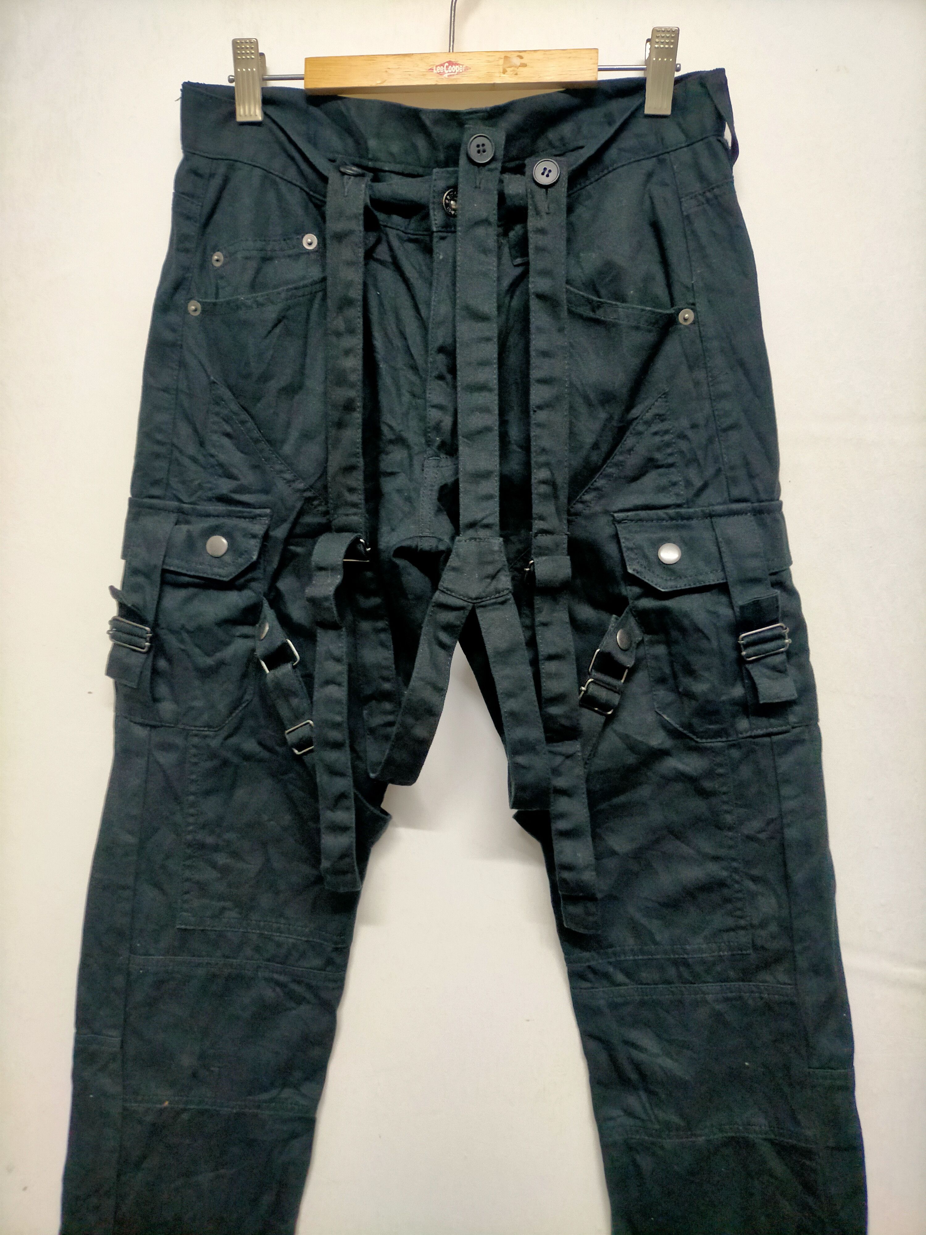 Hysteric Glamour 🔥Rare Semantic Design Suspender Bondage Cargo Pants Size US 30 / EU 46 - 3 Thumbnail