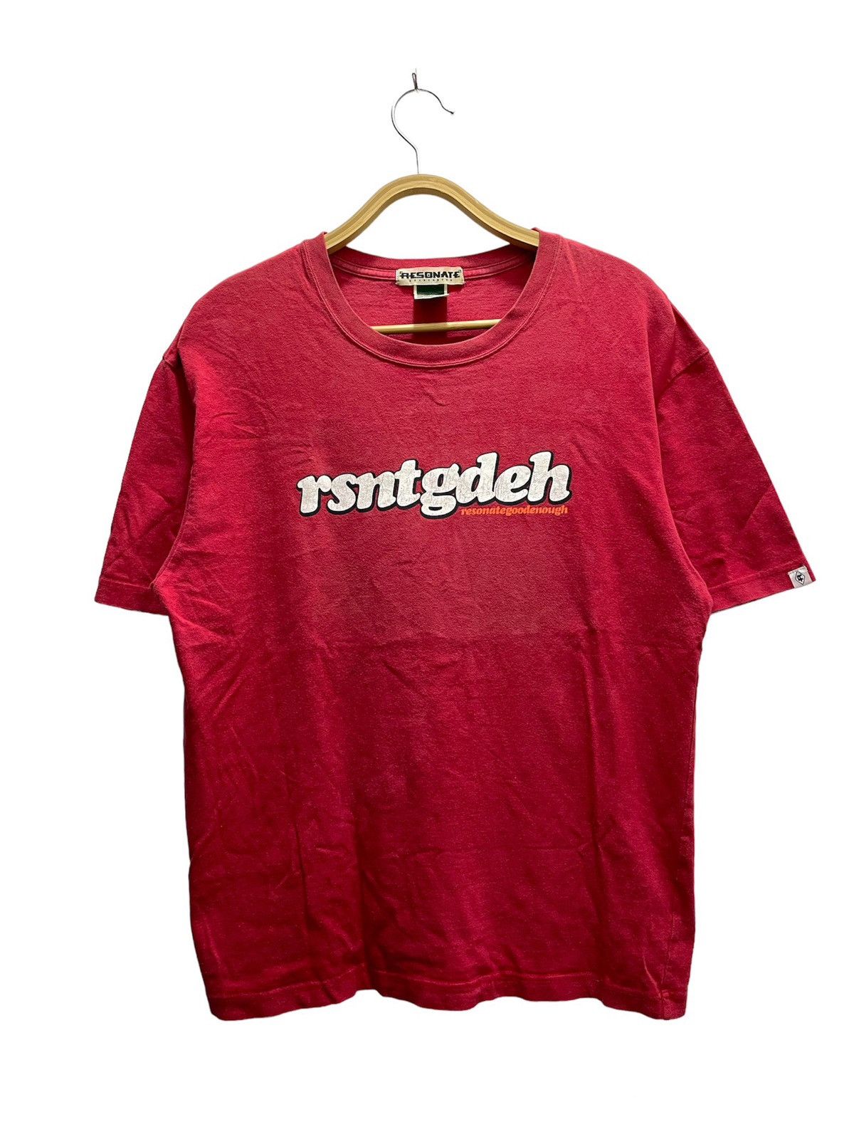 BASE CONTROL × GOODENOUGH × Good Enough VINTAGE GDEH x BASE CONTROL RED T-SHIRT Size US L / EU 52-54 / 3 - 1 Thumbnail