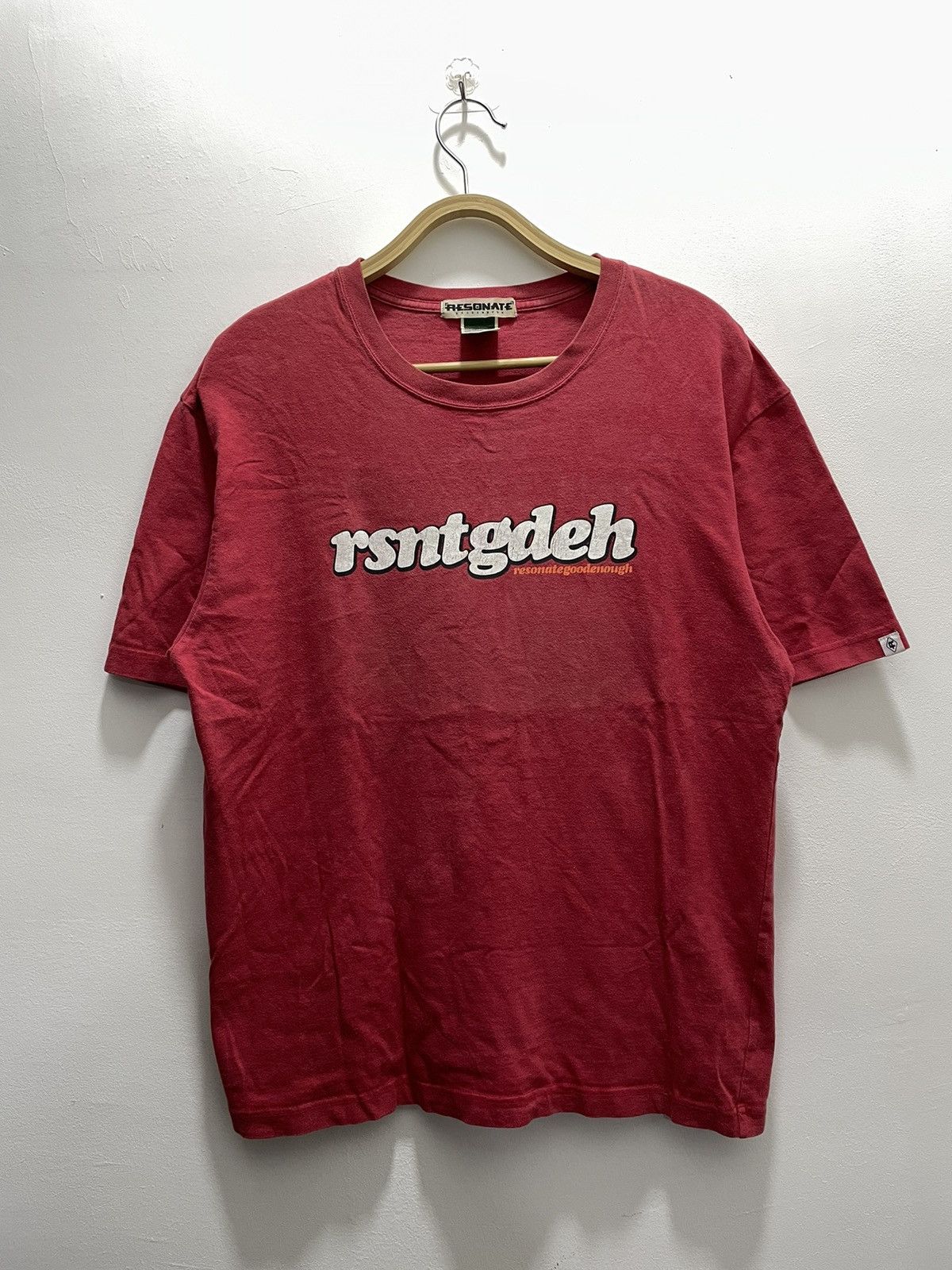 BASE CONTROL × GOODENOUGH × Good Enough VINTAGE GDEH x BASE CONTROL RED T-SHIRT Size US L / EU 52-54 / 3 - 3 Thumbnail