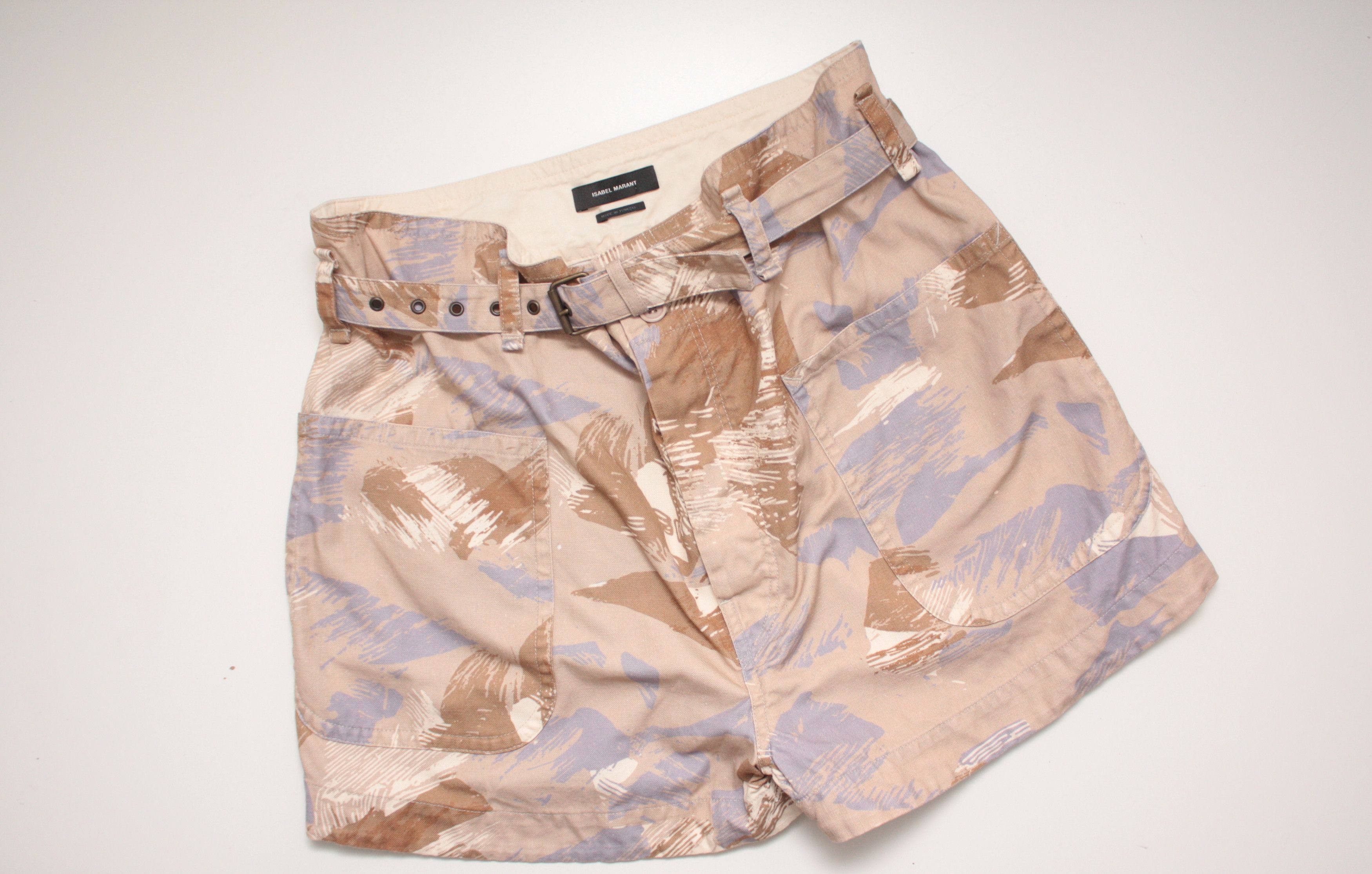 Isabel Marant Isabel Marant Beige Camo Belted Shorts Women's 38 Size 27" / US 4 / IT 40 - 1 Thumbnail