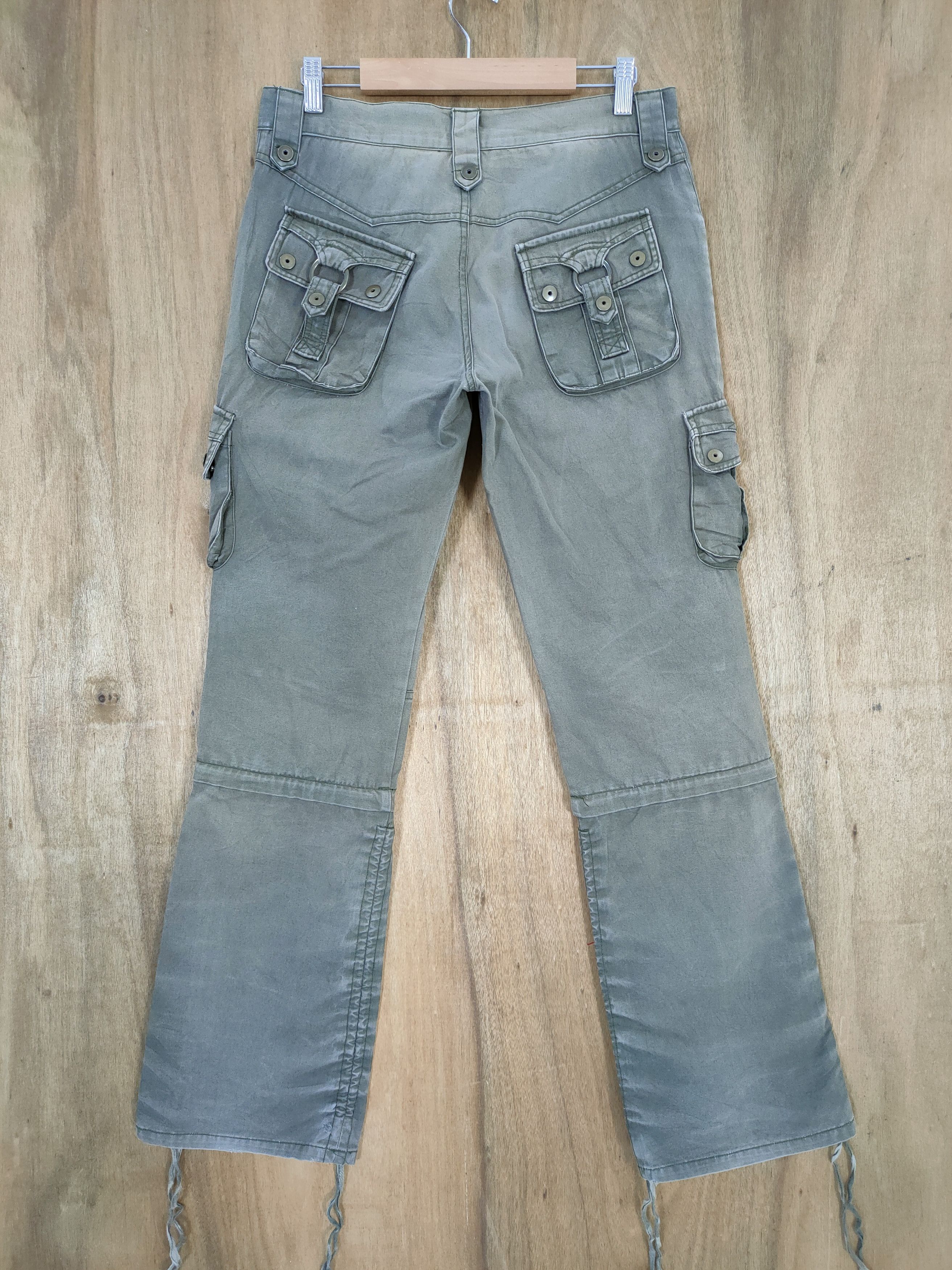 Japanese Brand VINTAGE SEMANTIC DESIGN FADED DOUBLE KNEE CARGO PANTS Size US 30 / EU 46 - 7 Thumbnail