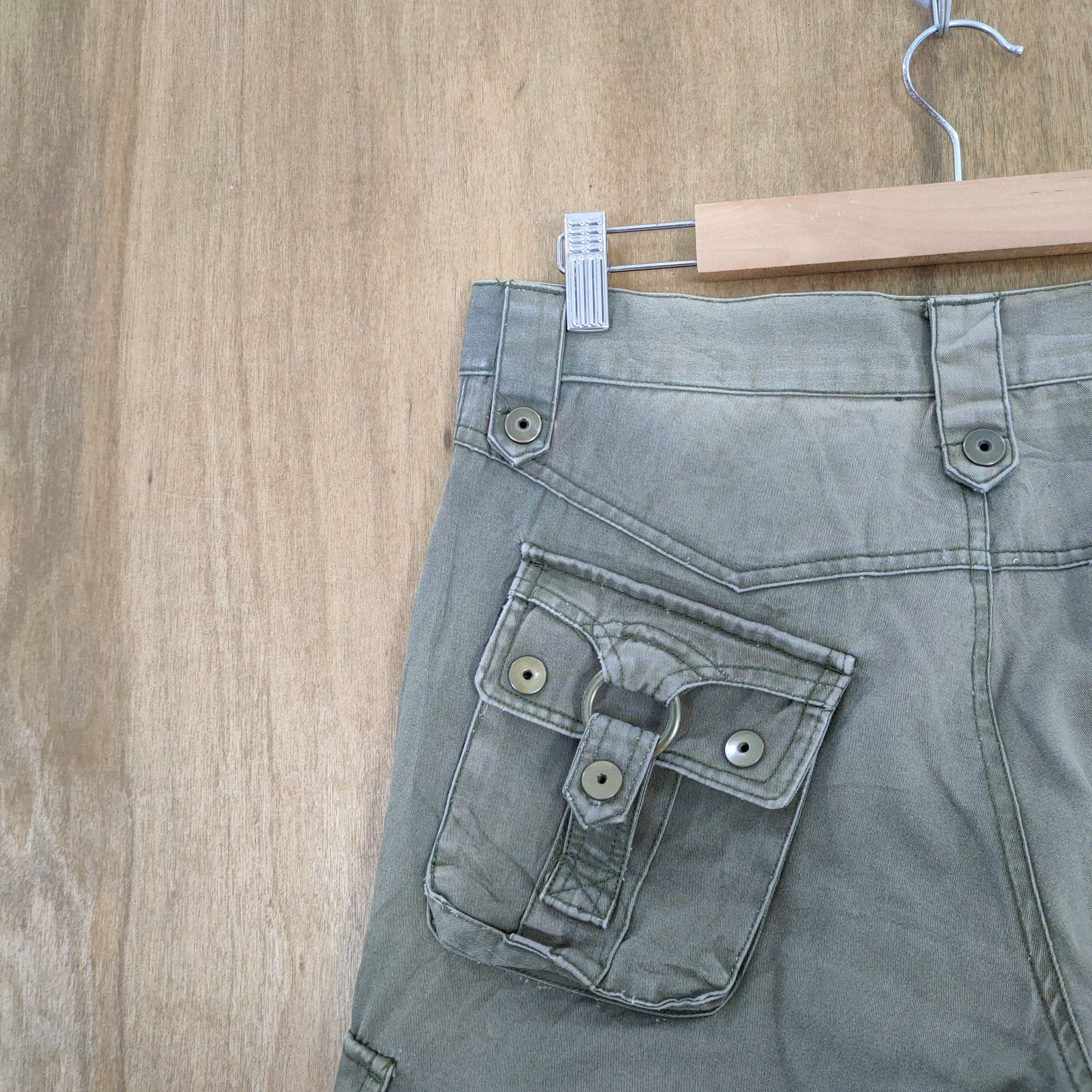 Japanese Brand VINTAGE SEMANTIC DESIGN FADED DOUBLE KNEE CARGO PANTS Size US 30 / EU 46 - 10 Thumbnail