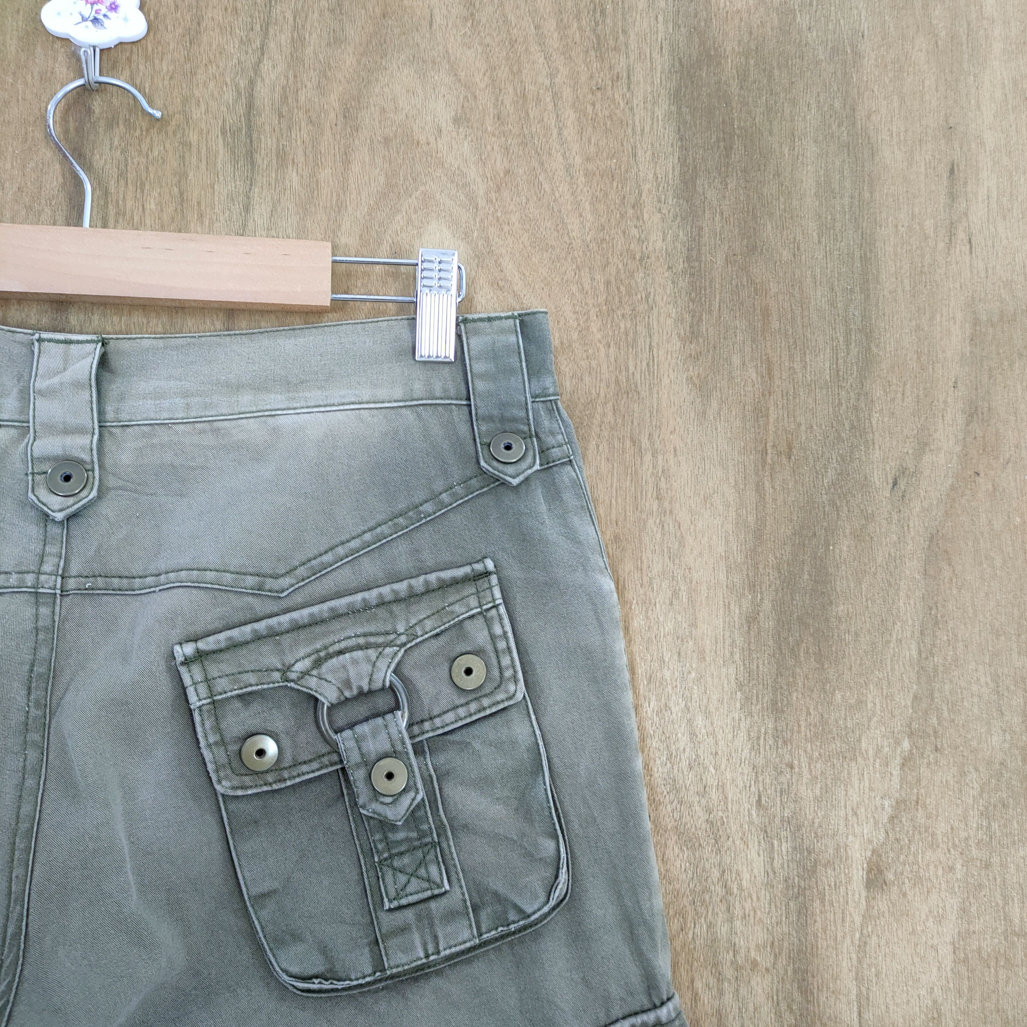 Japanese Brand VINTAGE SEMANTIC DESIGN FADED DOUBLE KNEE CARGO PANTS Size US 30 / EU 46 - 11 Thumbnail