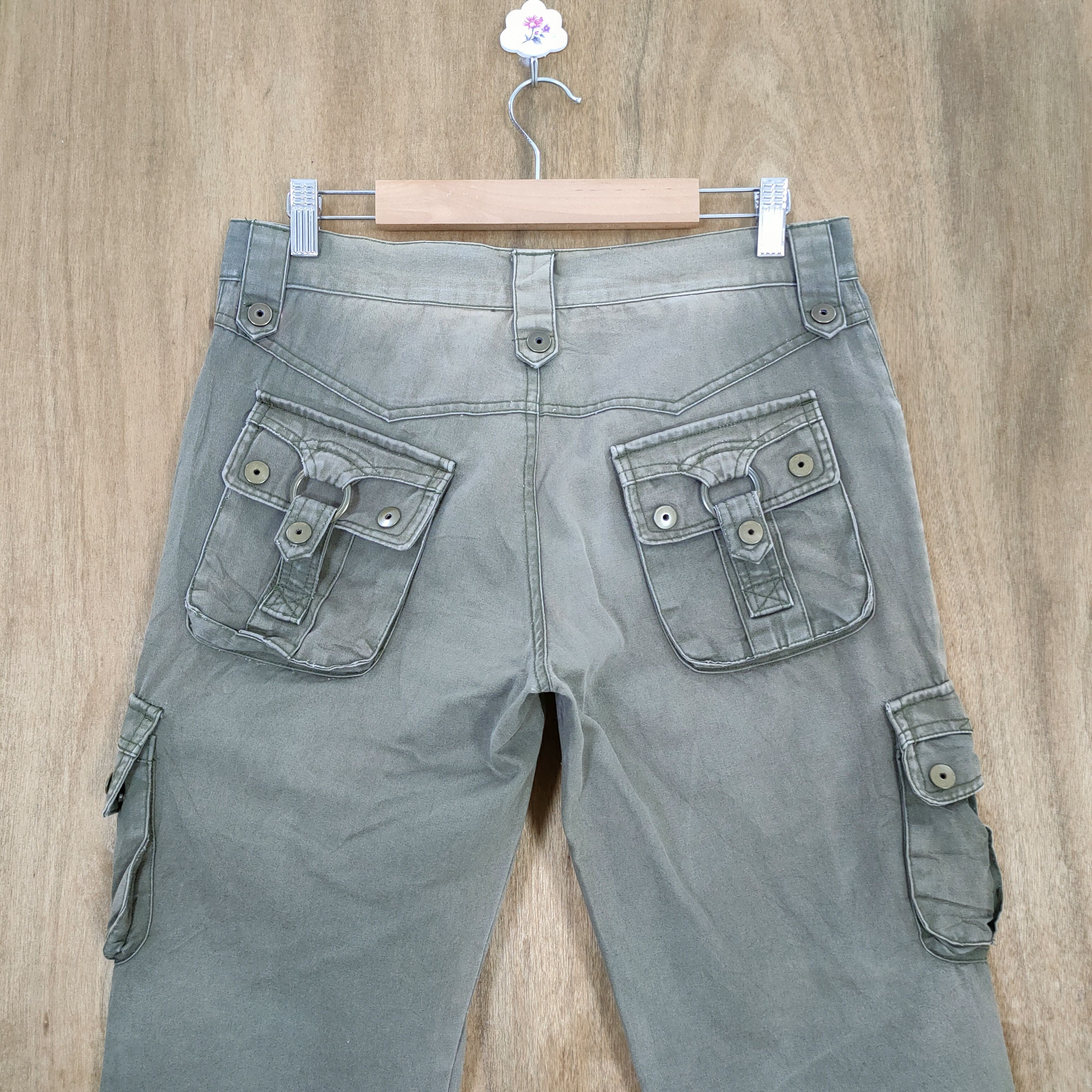 Japanese Brand VINTAGE SEMANTIC DESIGN FADED DOUBLE KNEE CARGO PANTS Size US 30 / EU 46 - 8 Thumbnail