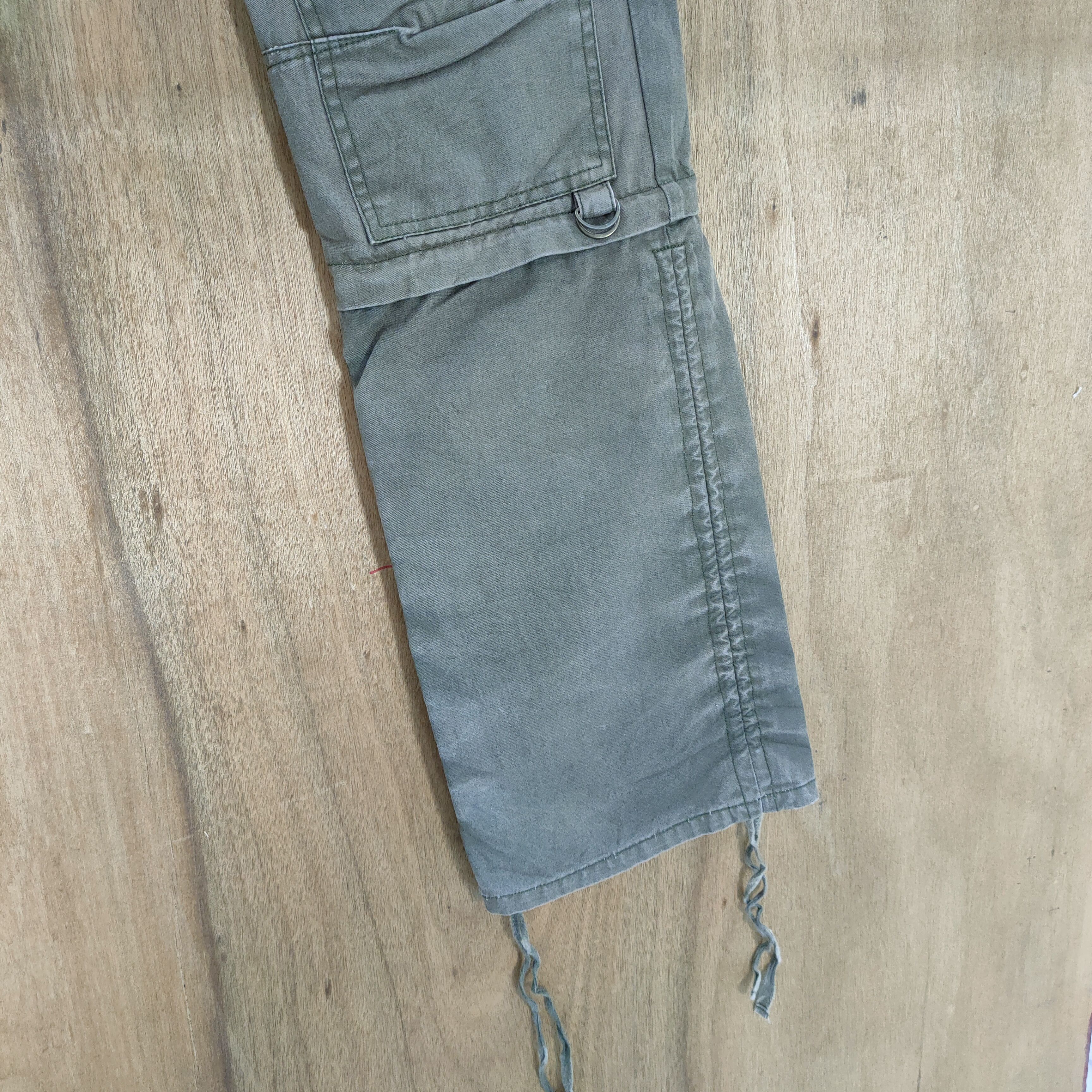 Japanese Brand VINTAGE SEMANTIC DESIGN FADED DOUBLE KNEE CARGO PANTS Size US 30 / EU 46 - 5 Thumbnail