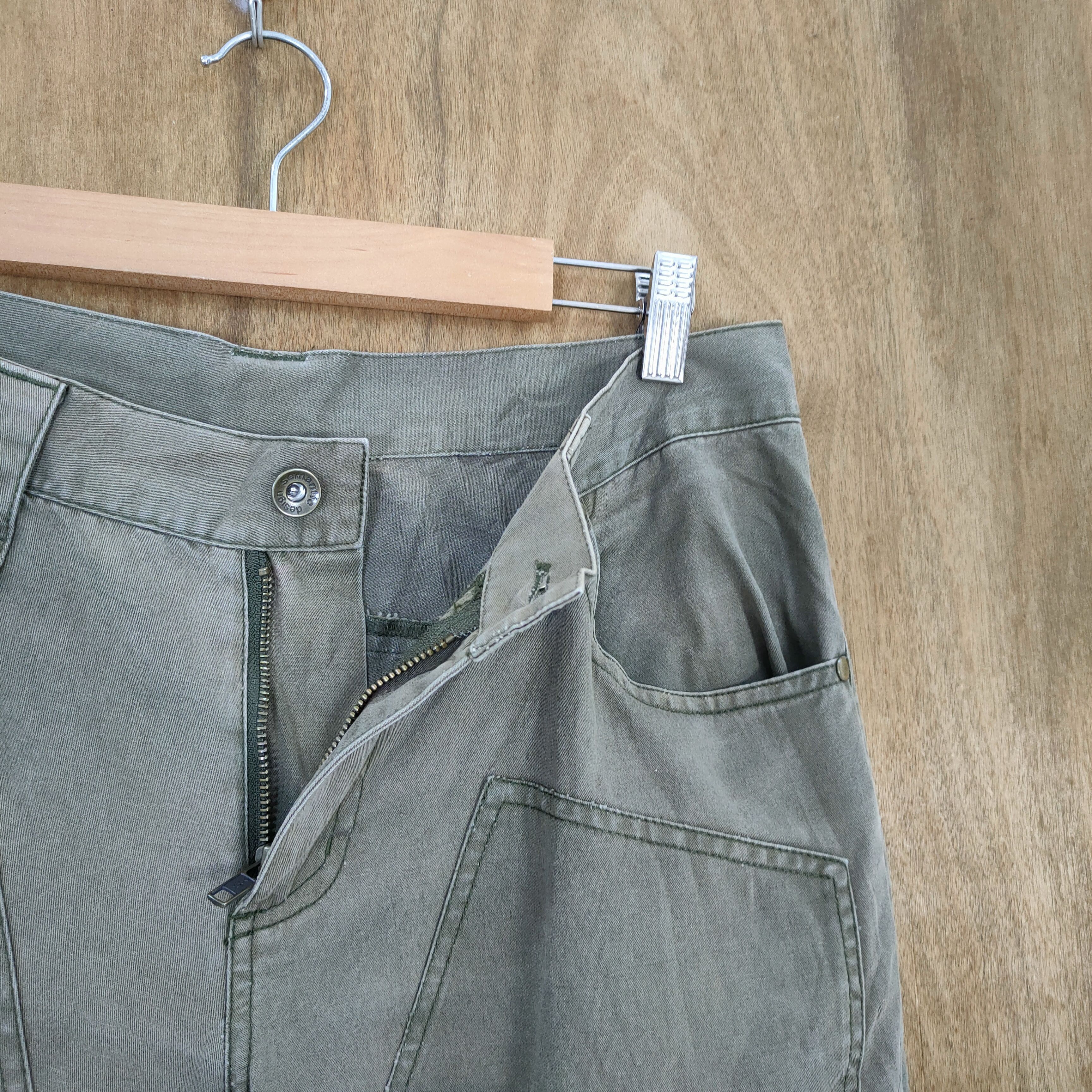 Japanese Brand VINTAGE SEMANTIC DESIGN FADED DOUBLE KNEE CARGO PANTS Size US 30 / EU 46 - 12 Thumbnail