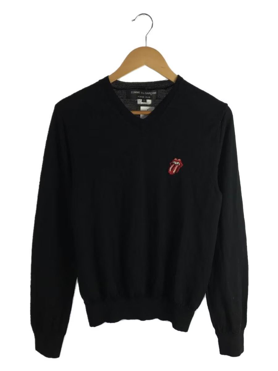 トップス COMME DES GARCONS HOMME V-NECK SWEATER Pre-owned] COMME des GARCONS HOMME Back Logo Print V-Neck