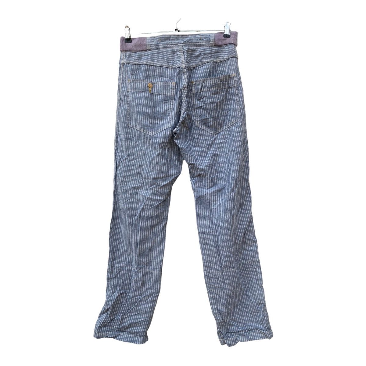 Japanese Brand Back Number Plant Paradise Pant Hickory Stripe Drawstring Size US 31 - 2 Thumbnail
