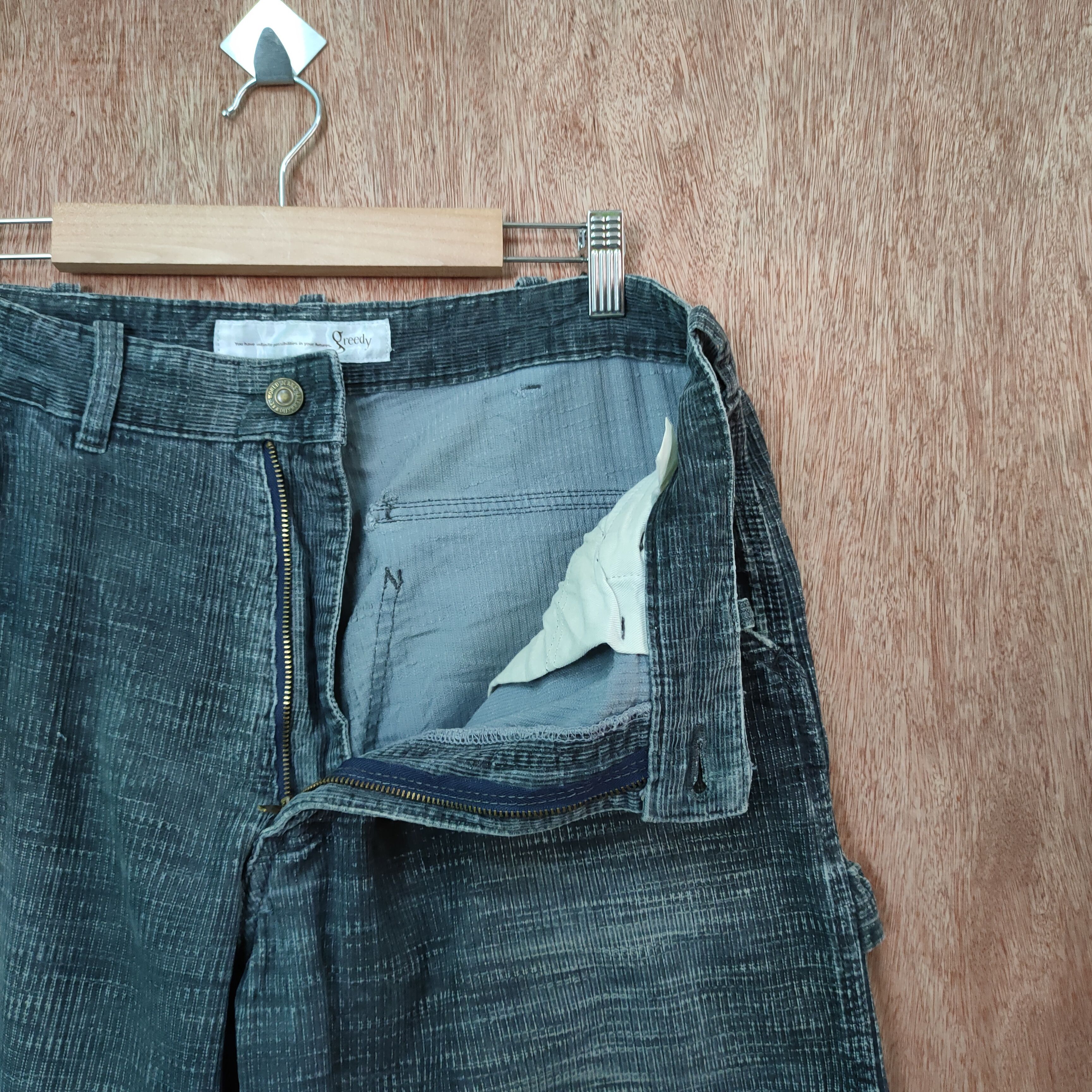 Japanese Brand VINTAGE CANVAS GREEDY FADED CARGO PANTS Size US 32 / EU 48 - 6 Thumbnail
