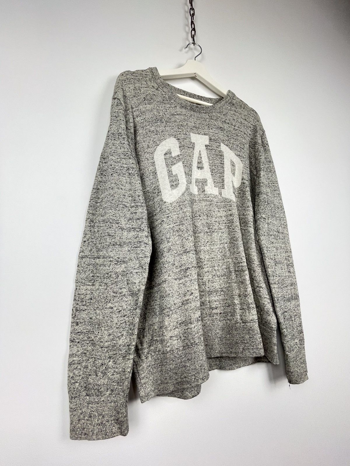 Gap Gap Big Center Logo Gray Sweater Pullover Jumper size L Size US L / EU 52-54 / 3 - 3 Thumbnail