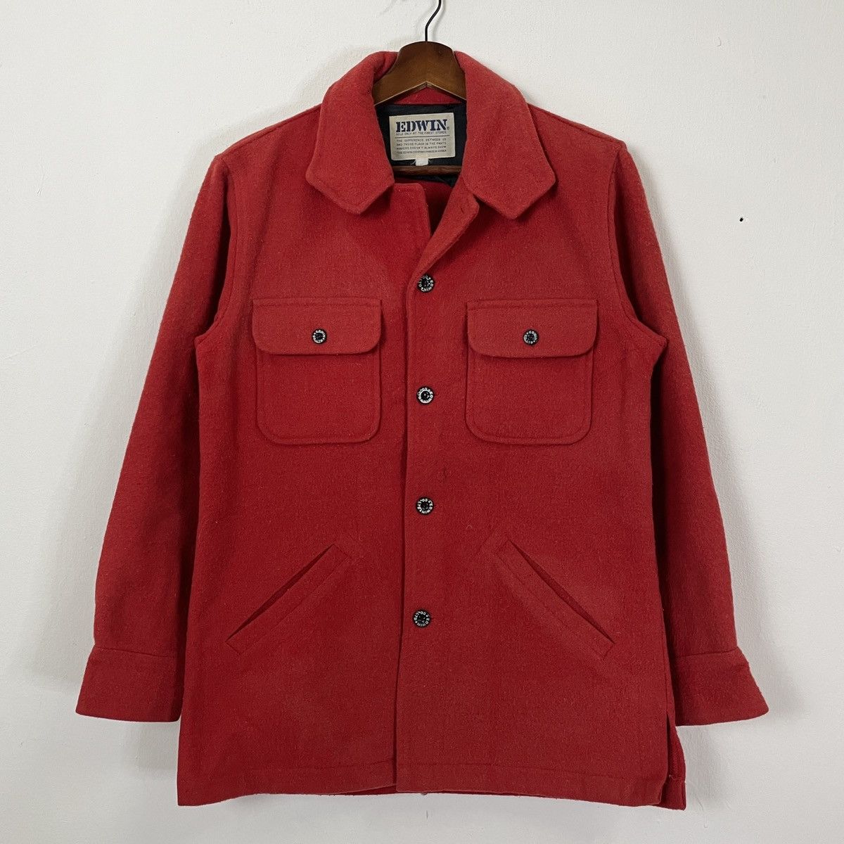 Edwin Vintage 90s Edwin Button Ups Wool Jacket Size US M / EU 48-50 / 2 - 1 Thumbnail
