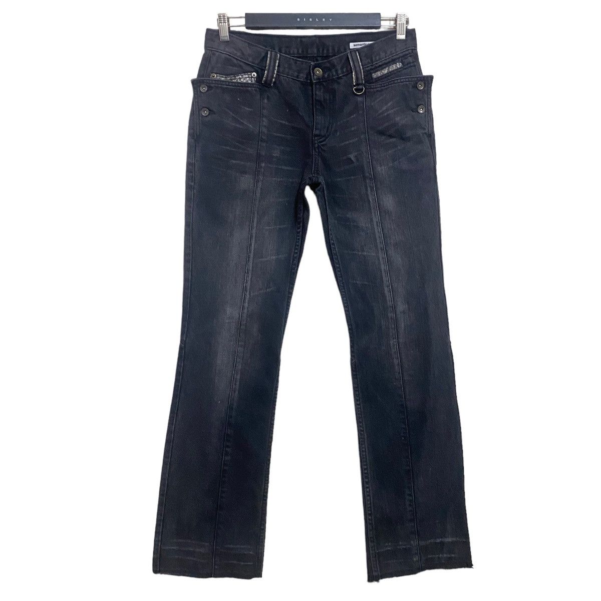 semanticdesign SEMANTIC DESIGN Snakeskin Black Denim Jeans Size US 30 / EU 46 - 2 Thumbnail