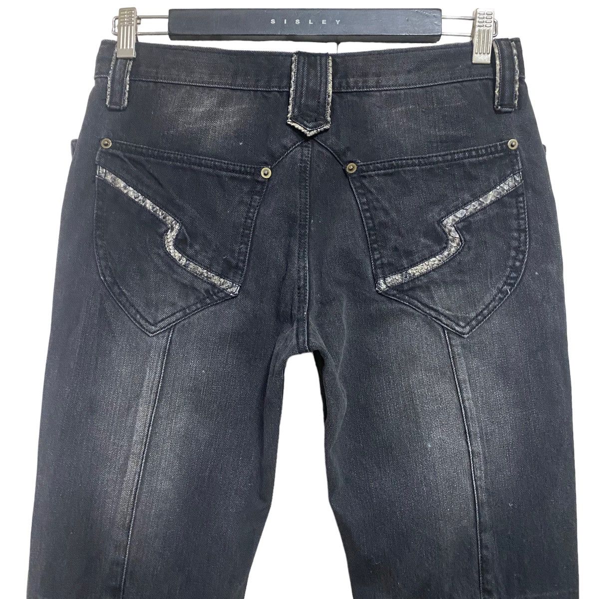 semanticdesign SEMANTIC DESIGN Snakeskin Black Denim Jeans Size US 30 / EU 46 - 11 Thumbnail