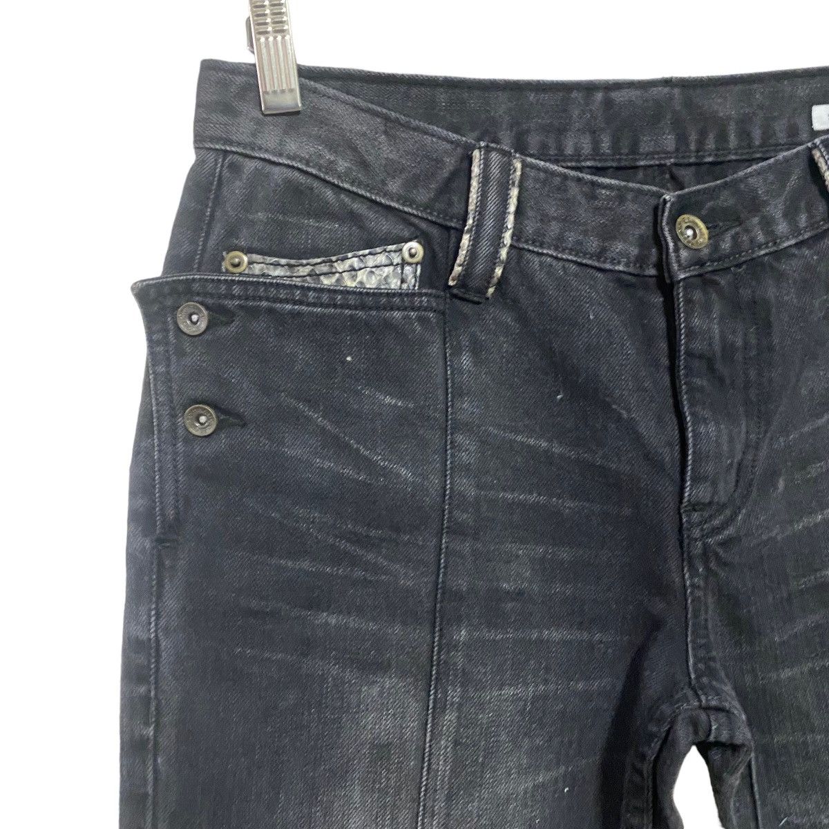 semanticdesign SEMANTIC DESIGN Snakeskin Black Denim Jeans Size US 30 / EU 46 - 5 Thumbnail
